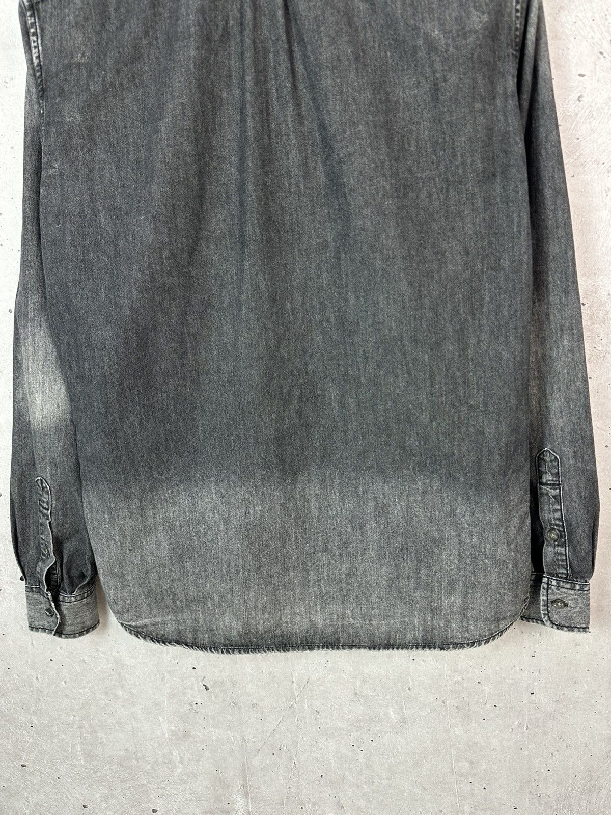 Diesel Diesel Washed Grey Button-up Long Sleeve Cotton Shirt Size US L / EU 52-54 / 3 - 9 Thumbnail