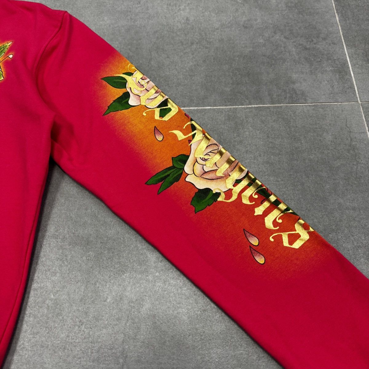 Ed Hardy Ed Hardy Christian Audigier Tattoo Skulls Roses Zip Hoodie Size L / US 10 / IT 46 - 9 Thumbnail