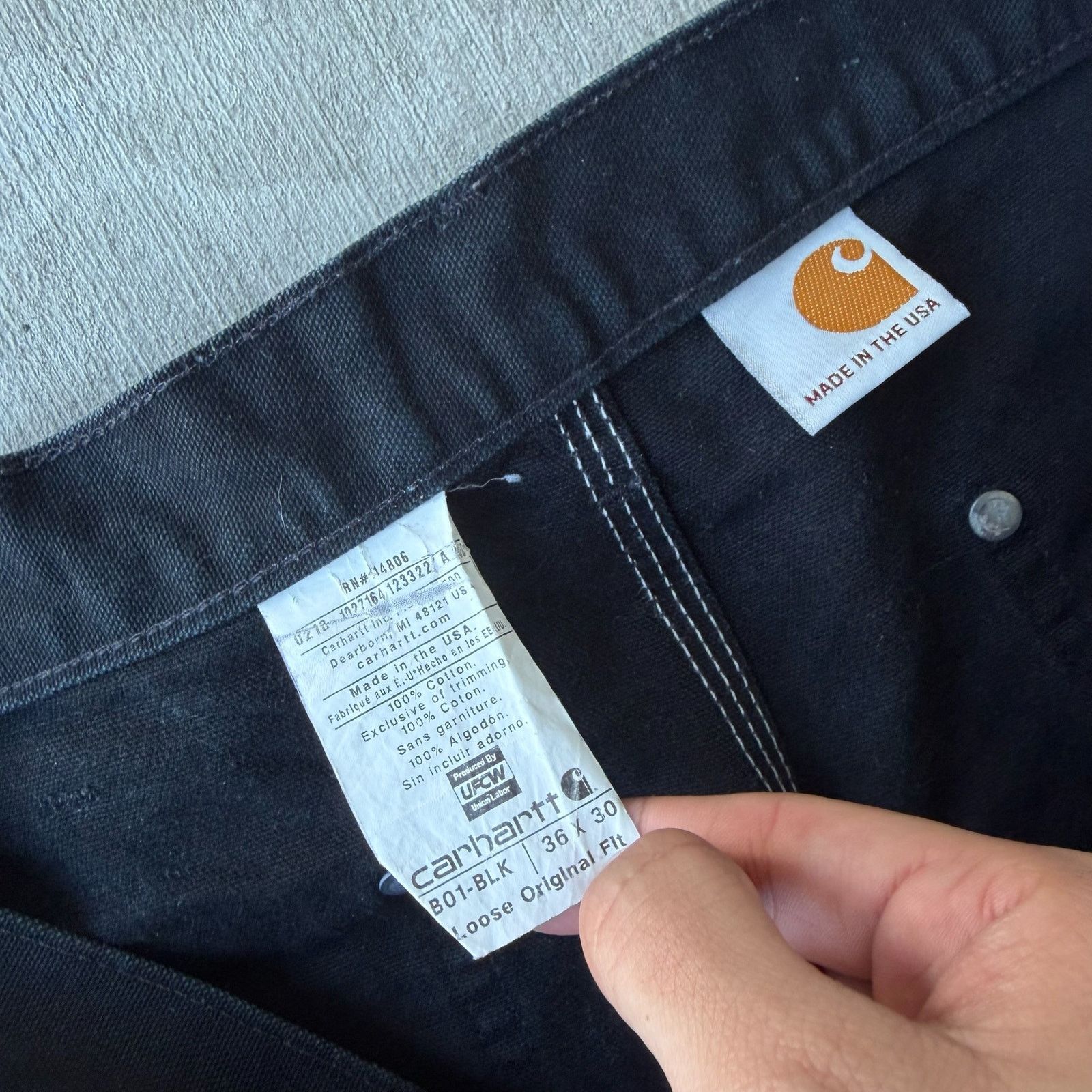 Carhartt × Vintage Carhartt black double knee work wear carpenter pants Size US 34 / EU 50 - 7 Thumbnail