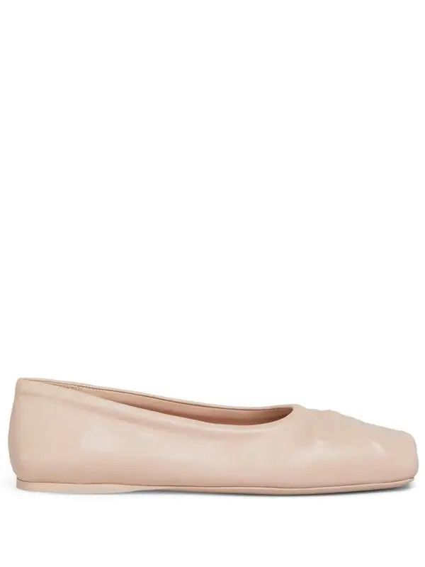 Marni o1w1db11125 Bow Detail Ballerina Shoes in Pink Size US 7 / IT 37 - 2 Thumbnail