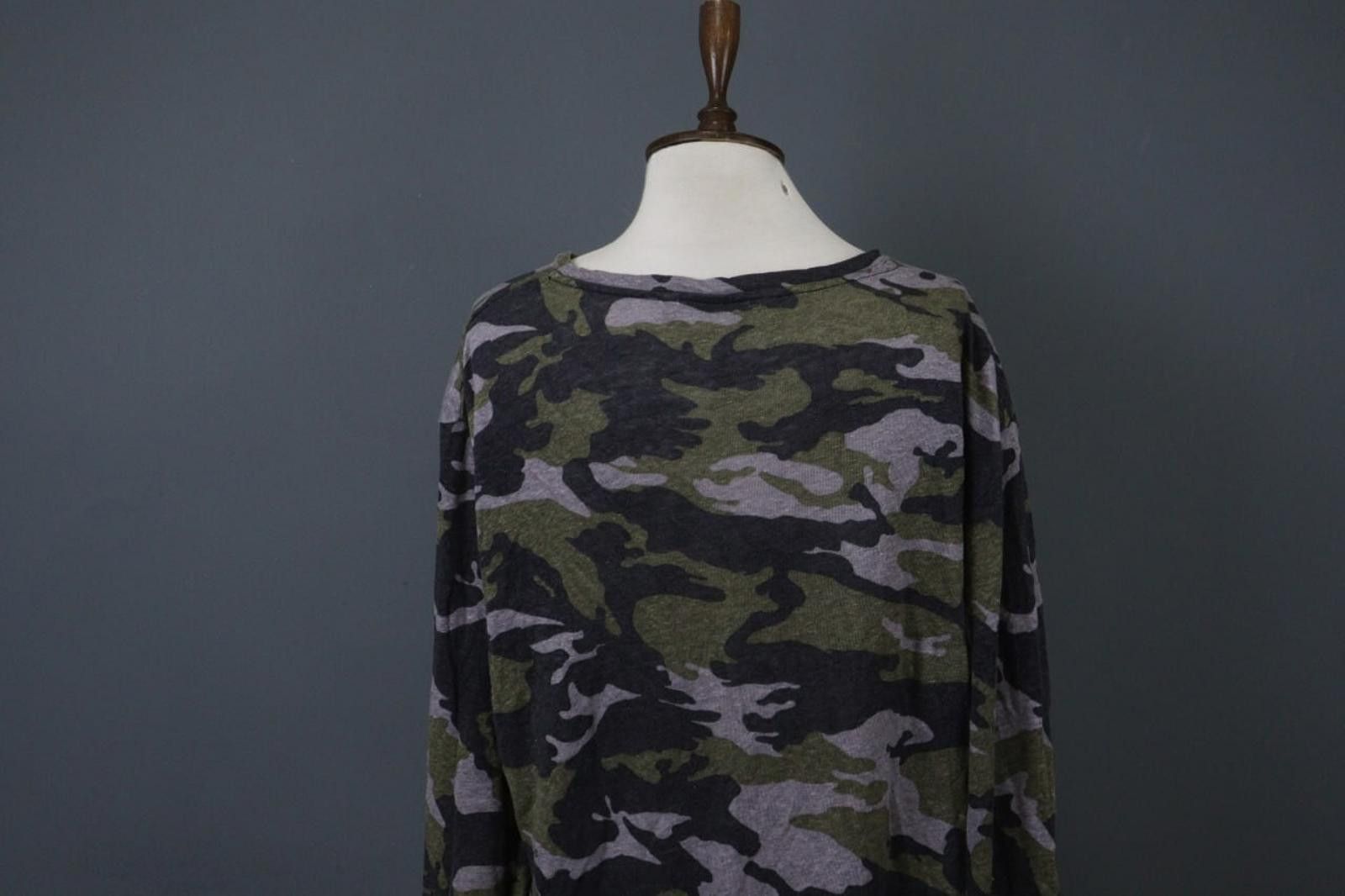 Zadig & Voltaire Zadig & Voltaire Multicolor Camo Linen Blouse Top Size XL Size XL / US 12-14 / IT 48-50 - 10 Thumbnail