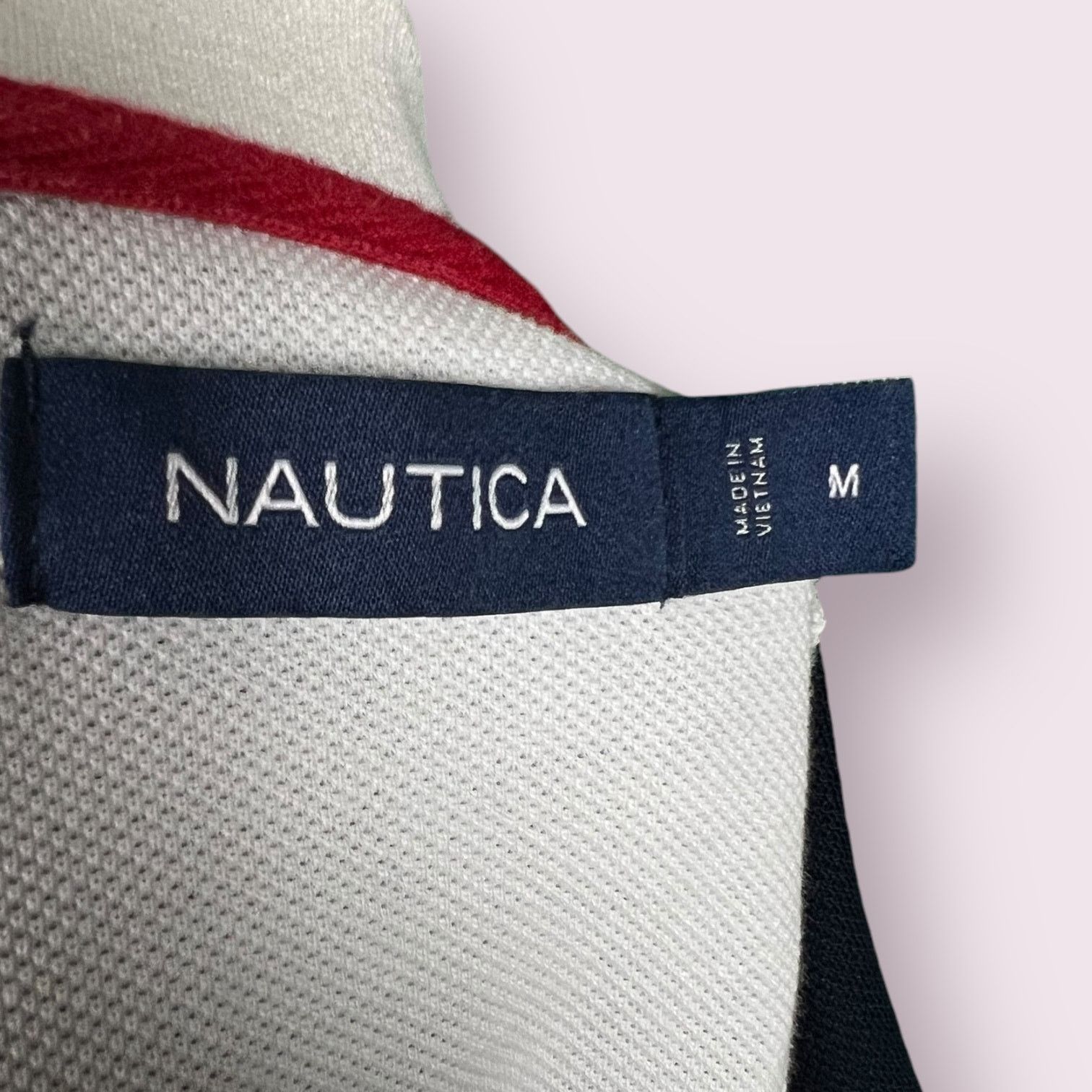 Nautica Men's Nautica Red White Blue Logo Polo Size Medium Size US M / EU 48-50 / 2 - 5 Thumbnail