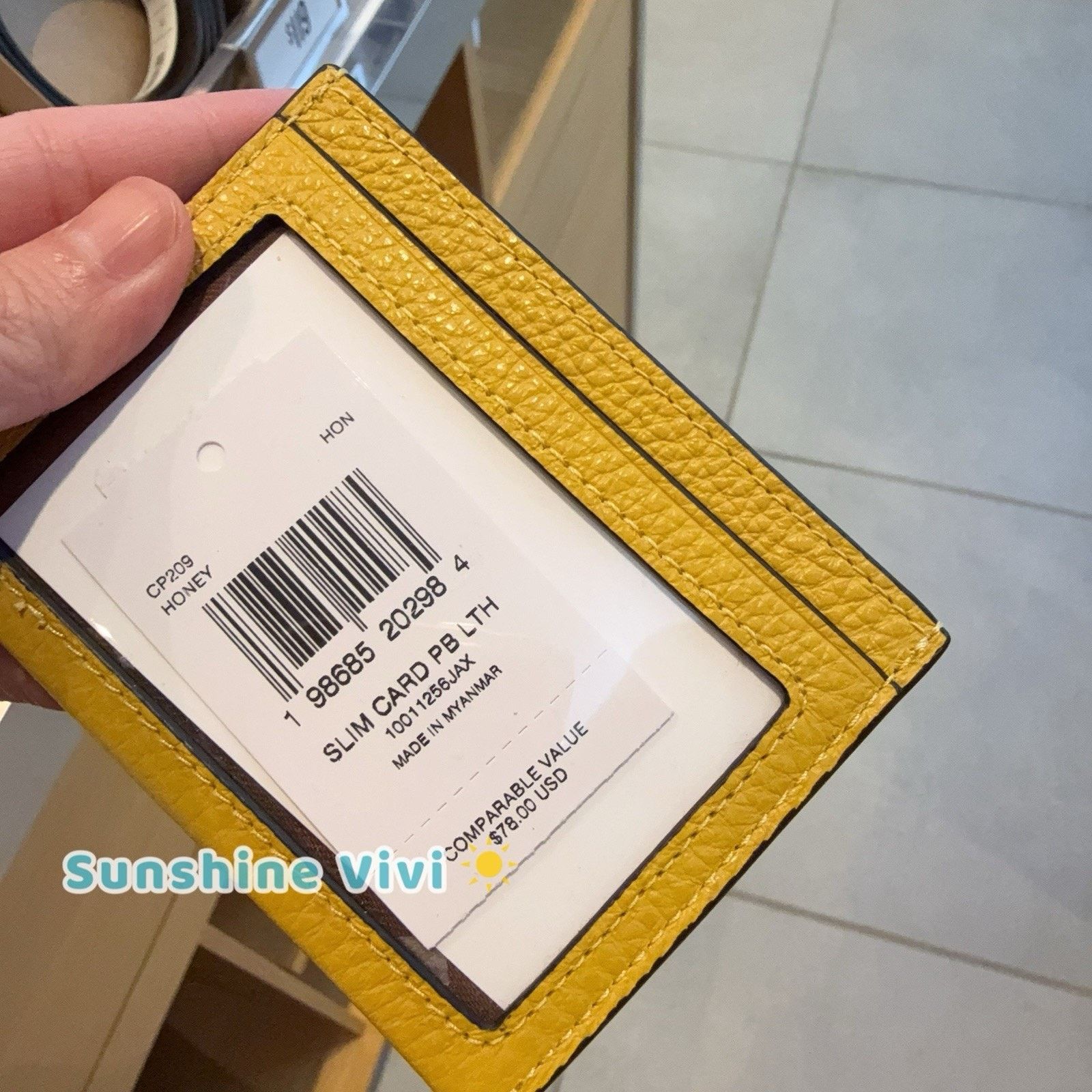 Coach NWT Coach Slim ID Card Case CP209 Leather Honey Size ONE SIZE - 3 Thumbnail