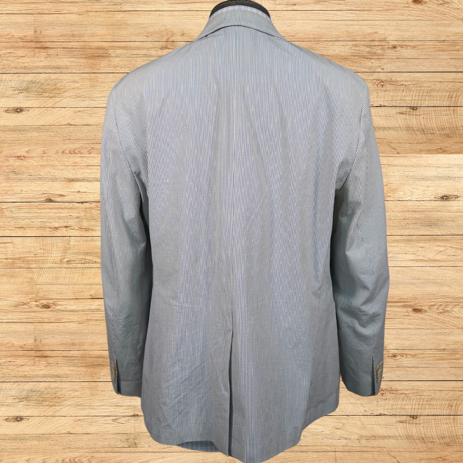 Banana Republic Banana Republic Seersucker Sport Coat Mens 44R Slim Size 44R - 4 Thumbnail