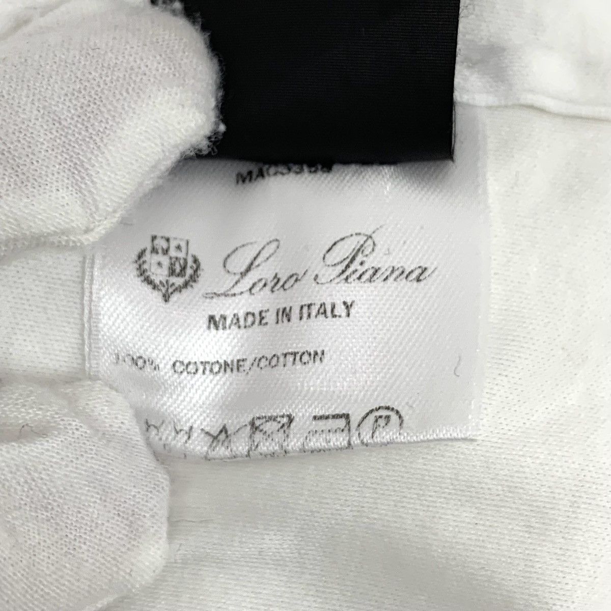 Loro Piana Loro Piana White Logo Embroidered Short Sleeve T-Shirt K26WX Size M / US 6-8 / IT 42-44 - 8 Thumbnail