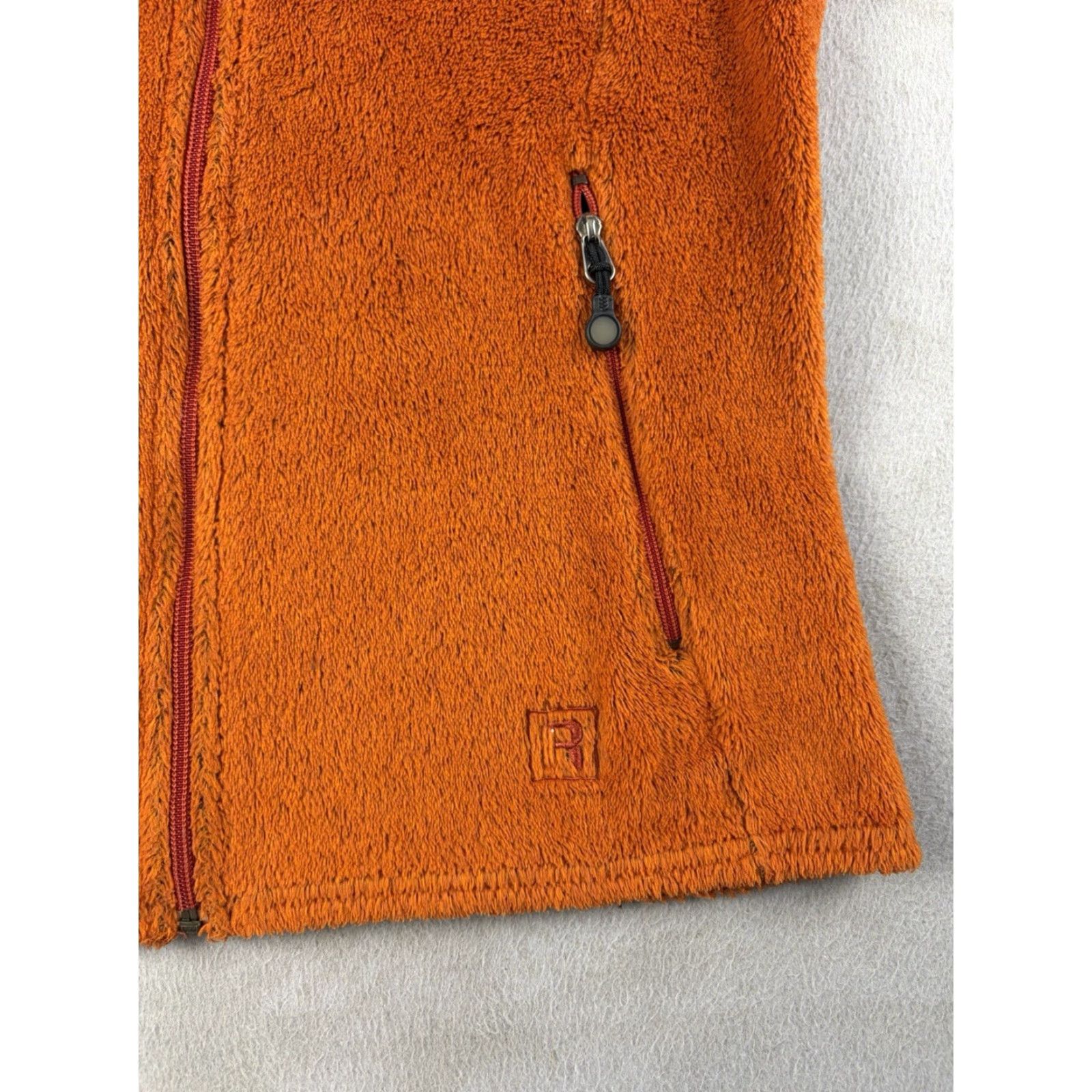 Patagonia VINTAGE Patagonia Vest Full Zip Fleece Regulator Orange Women M USA Band Logo Zipper Indoor Mid-Length Coat Size M / US 6-8 / IT 42-44 - 3 Thumbnail