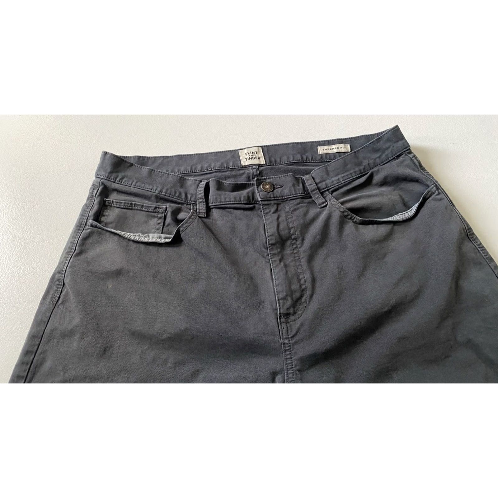 Flint And Tinder Flint and Tinder Pants Mens Chino Straight 5-Pocket Gray 36x32 Adult Regular Size 36x32 Mens Size US 36 / EU 52 - 7 Thumbnail