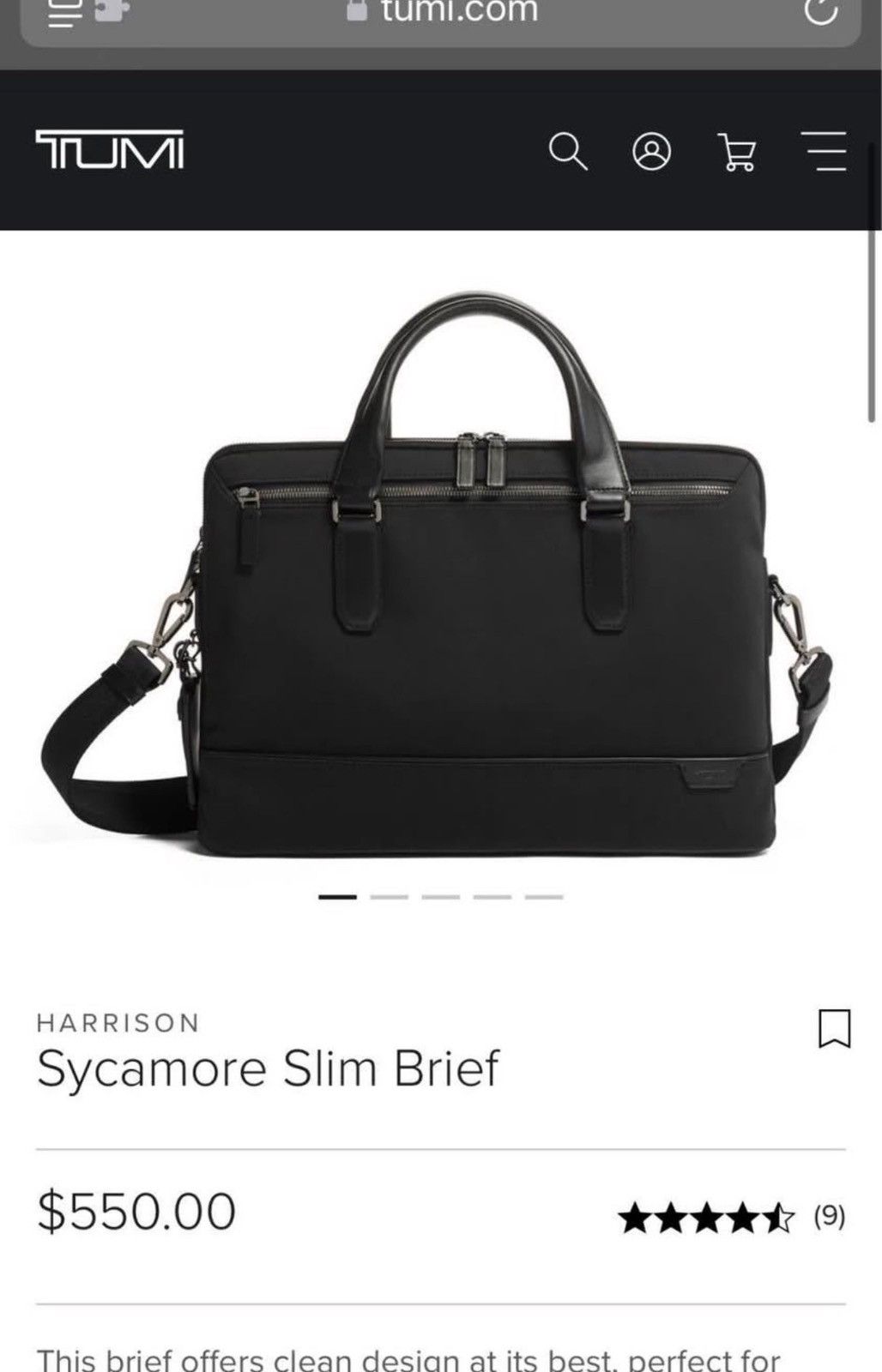Tumi Tumi Harrison Briefcase Size ONE SIZE - 2 Thumbnail