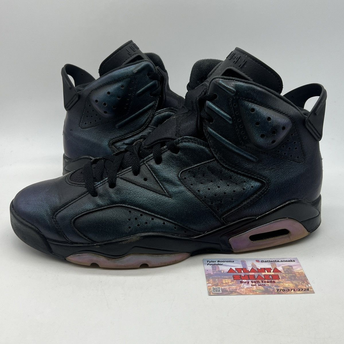 image of Air Jordan 6 All Star Chameleon Shoes in Black, Men's (Size 12)
