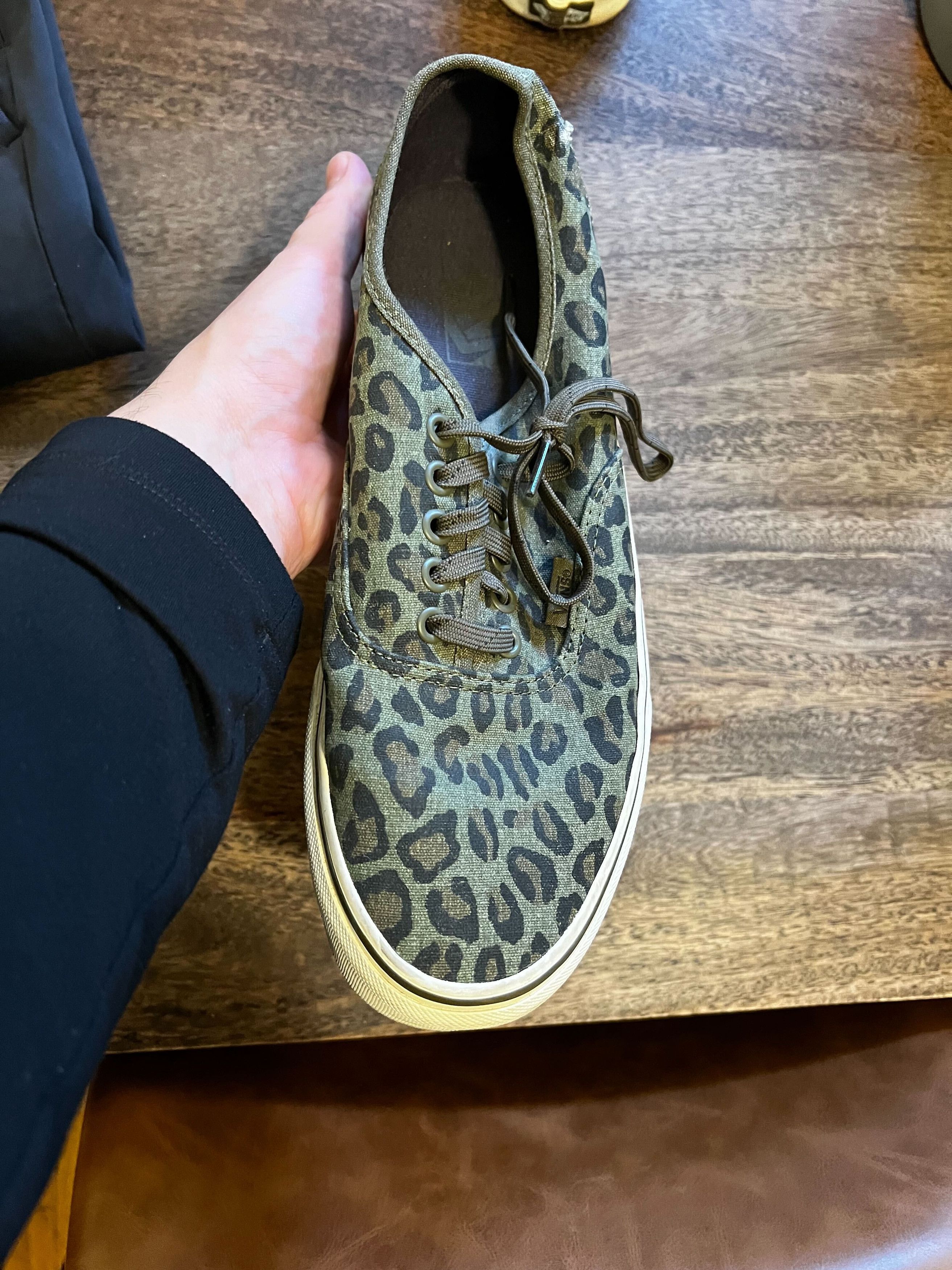 Olive Leopard Vans x J. Crew shoes - size 10