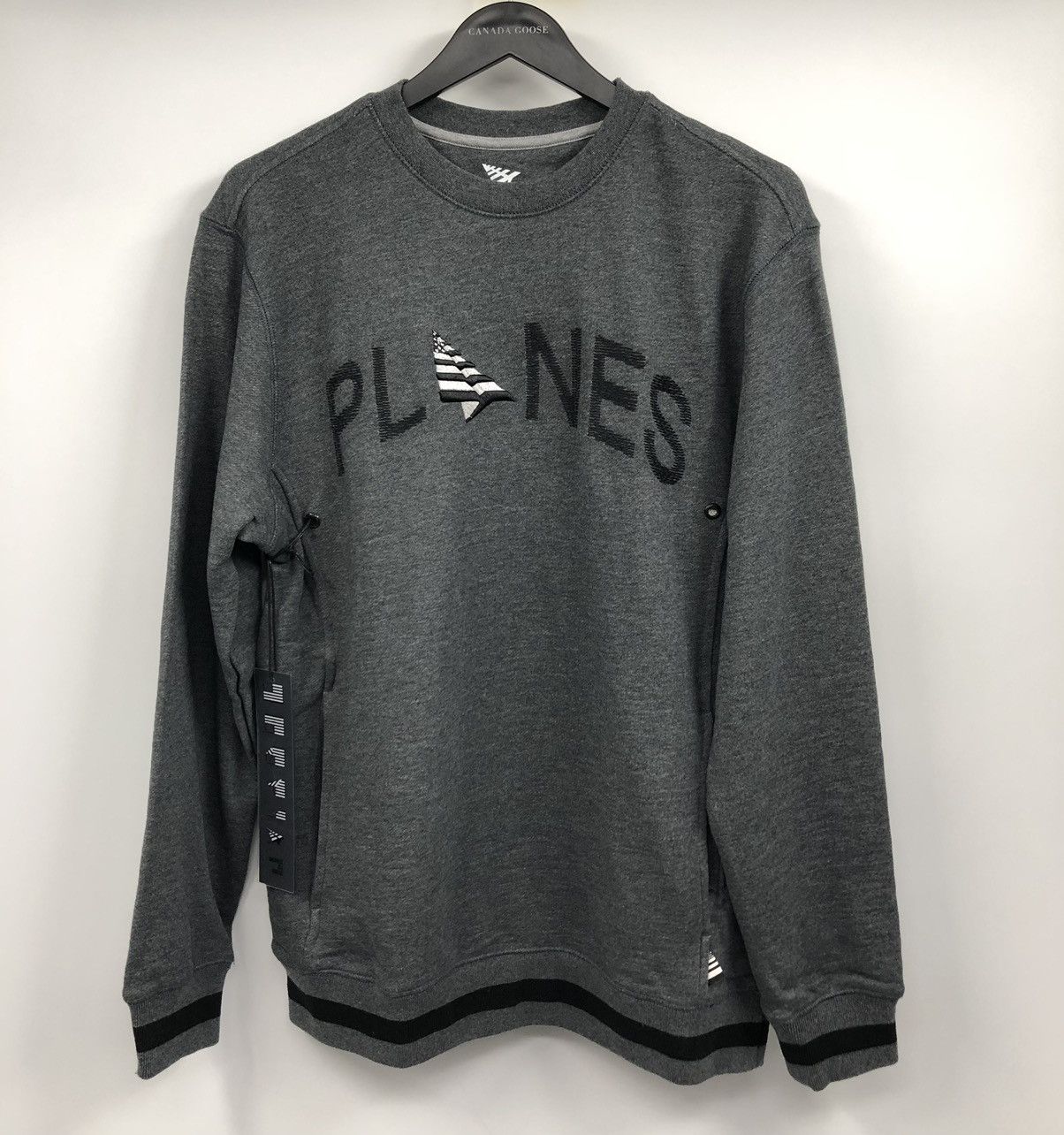 image of Paper Planes The Glider Arch Charcoal Grey Sweatshirt, Men's (Size Large)