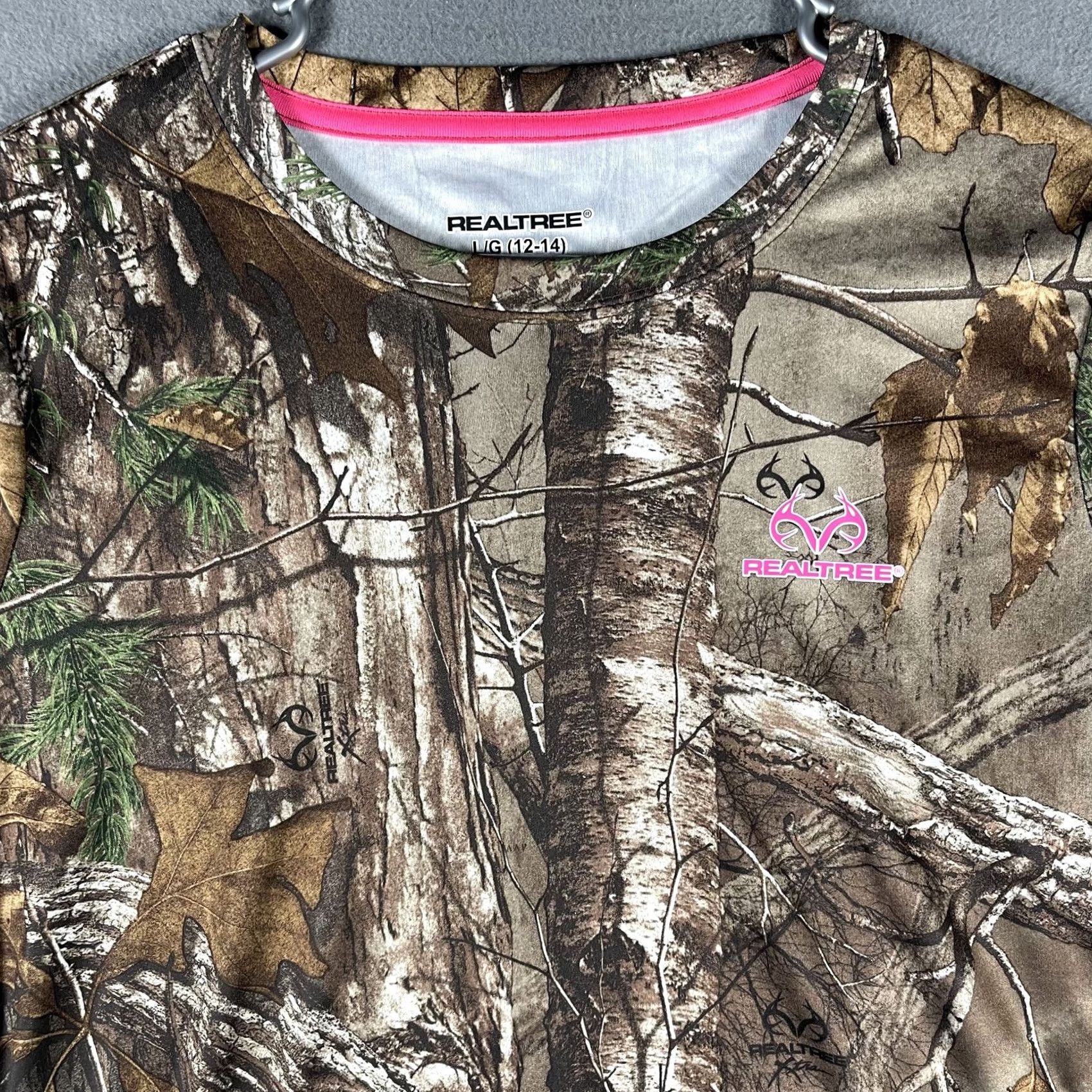 Realtree Realtree Shirt Womens Large 12-14 Camouflage Camo Long Sleeve Outdoor Hunting Size L / US 10 / IT 46 - 3 Thumbnail