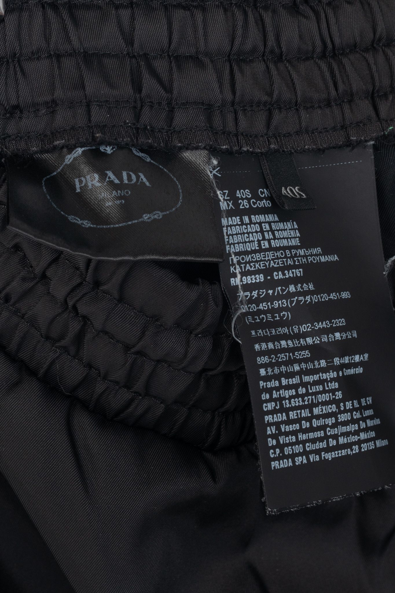 Prada Prada Black Nylon Side-Stripe Logo Drawstring Shorts Size 27" / US 4 / IT 40 - 7 Thumbnail