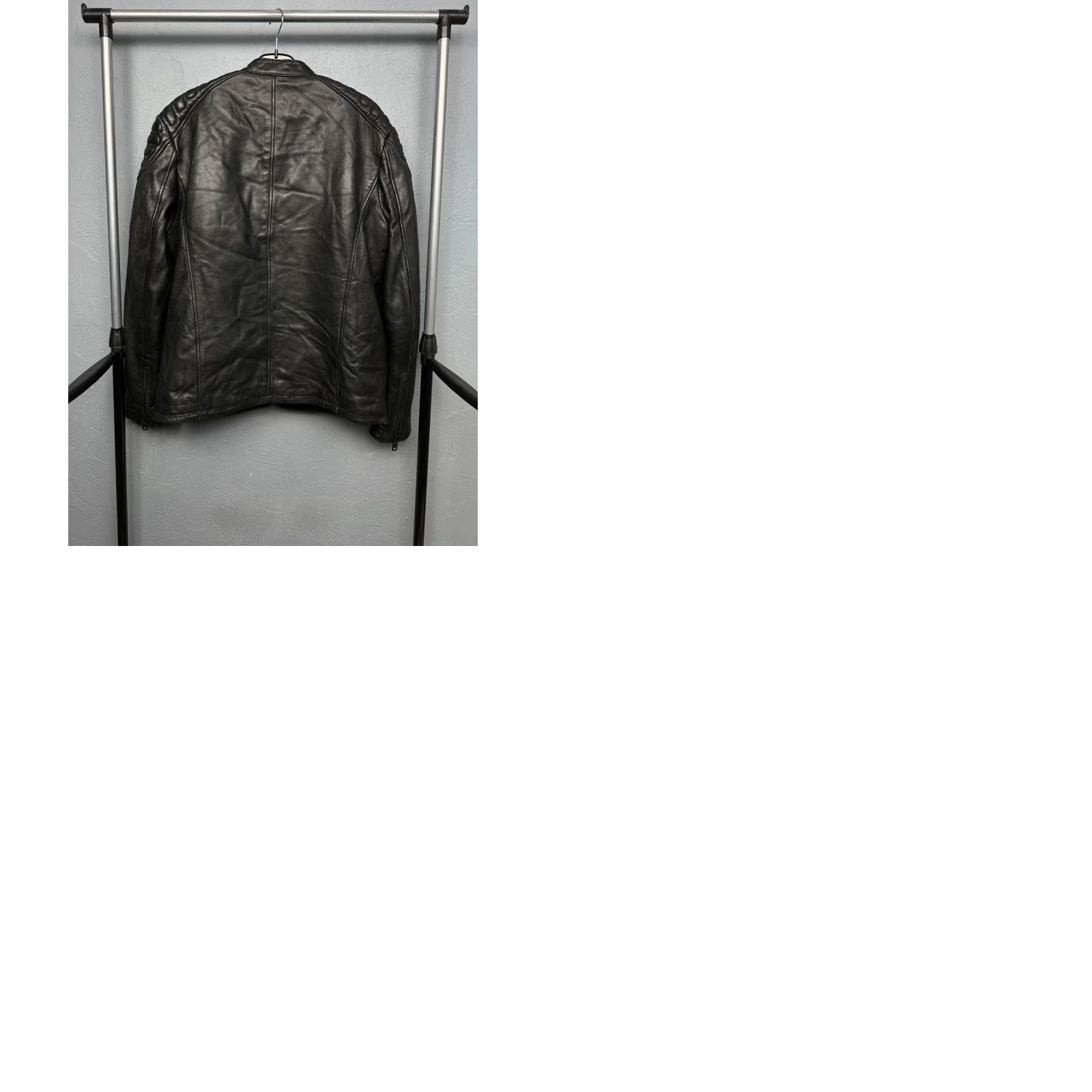 Superdry Superdry Mens Premium Leather Biker Jacket XL Black Jacket Mens Premium Leather Biker XL Black Size US XL / EU 56 / 4 - 9 Thumbnail