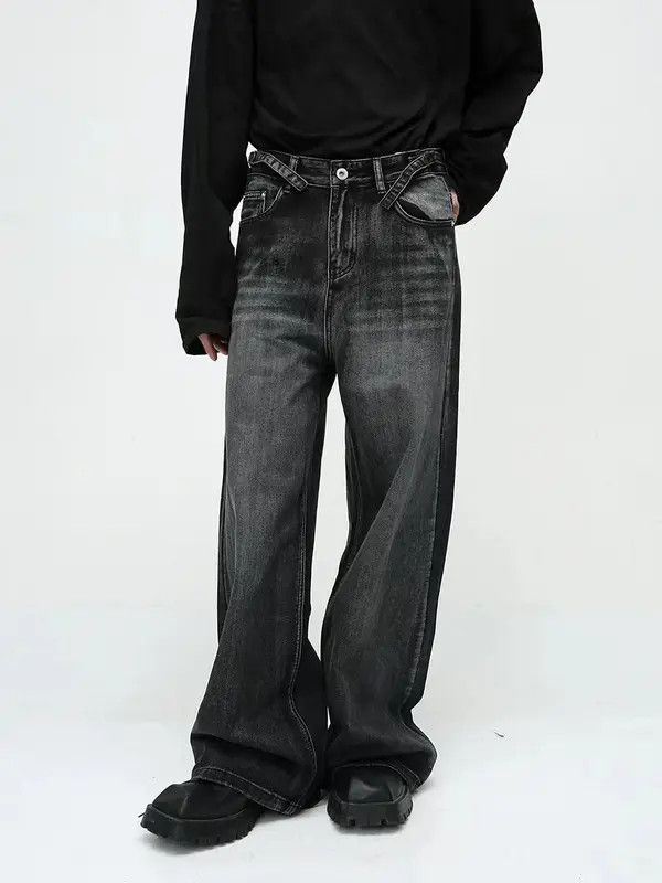 Japanese Brand VIBE Vintage washed black grunge straight leg jeans Size US 34 / EU 50 - 5 Thumbnail