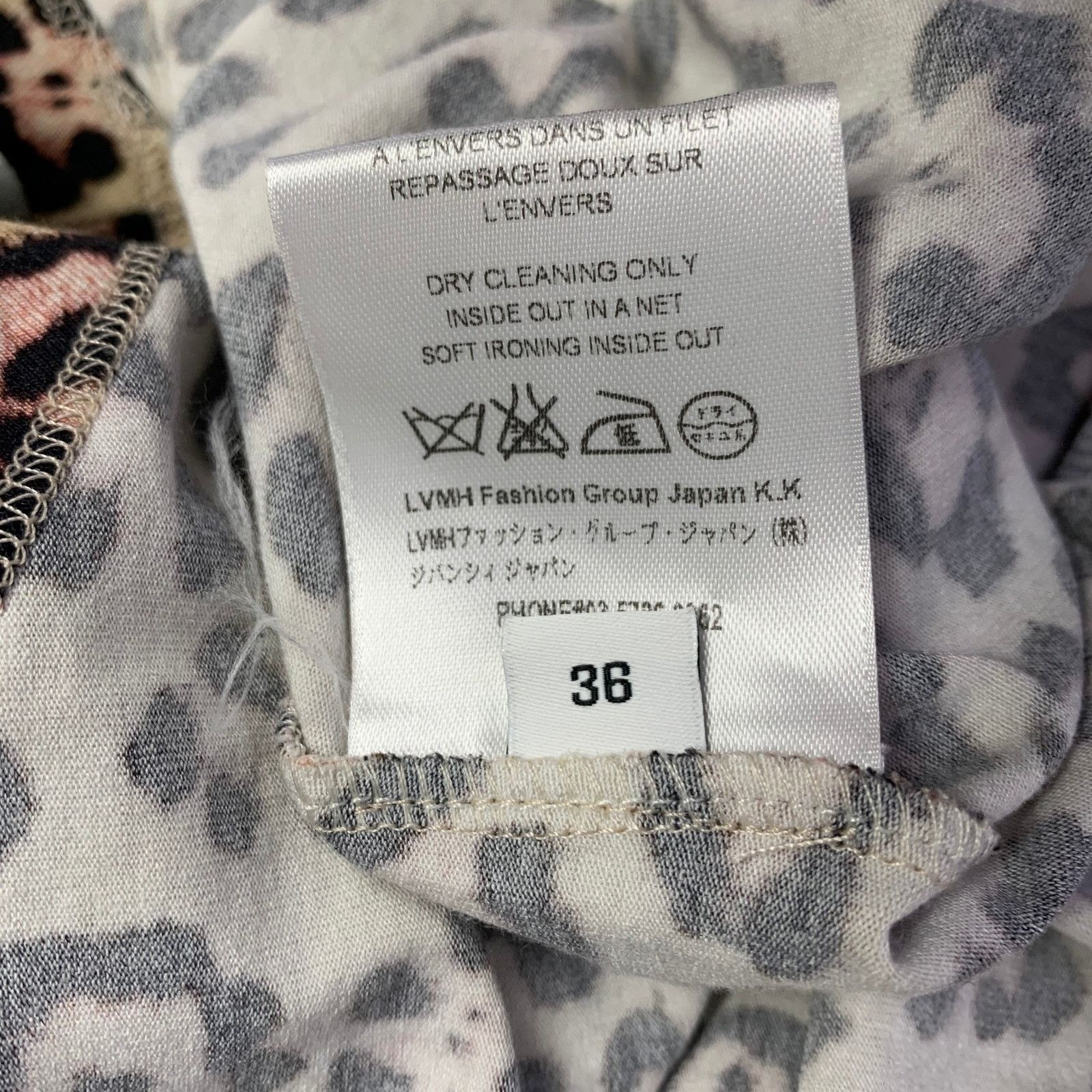 Givenchy GIVENCHY Beige Brown Viscose Animal Print V-Neck Casual Top Size S / US 4 / IT 40 - 6 Thumbnail