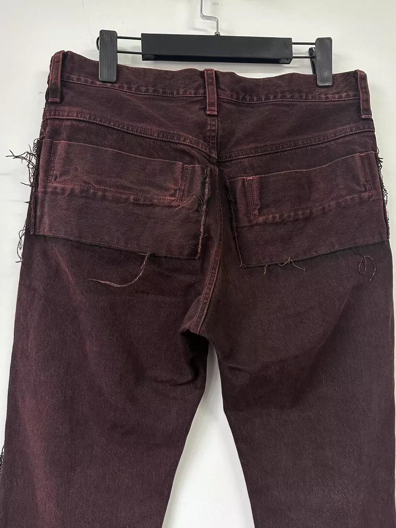 Yohji Yamamoto Yohji Yamamoto size 2 2012aw slim fit denim fringed Burgund Size US 28 / EU 44 - 4 Thumbnail