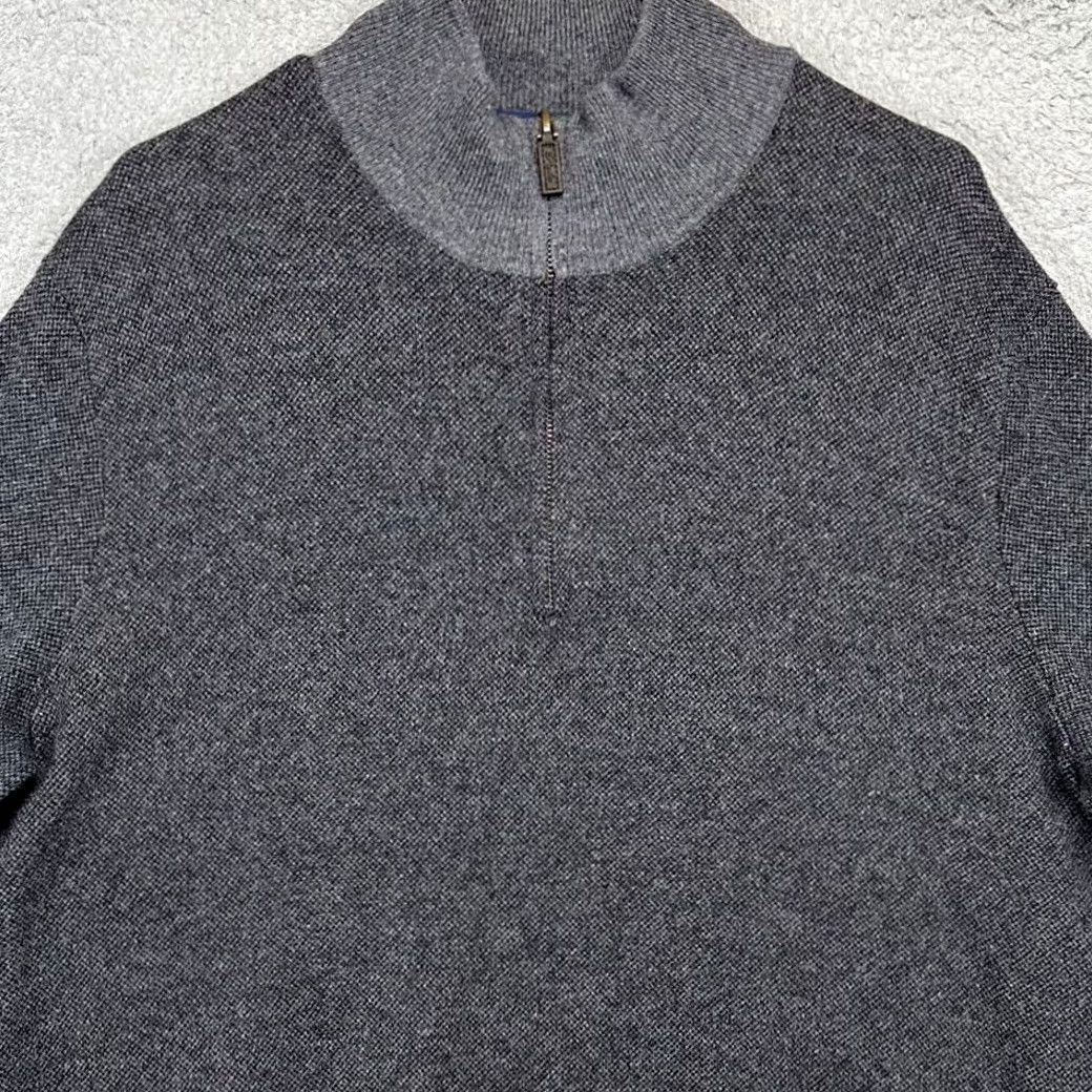Polo Ralph Lauren Polo Ralph Lauren Sweater Mens XL Grey 100% Merino Wool Quarter Zip Pullover Size US XL / EU 56 / 4 - 2 Thumbnail
