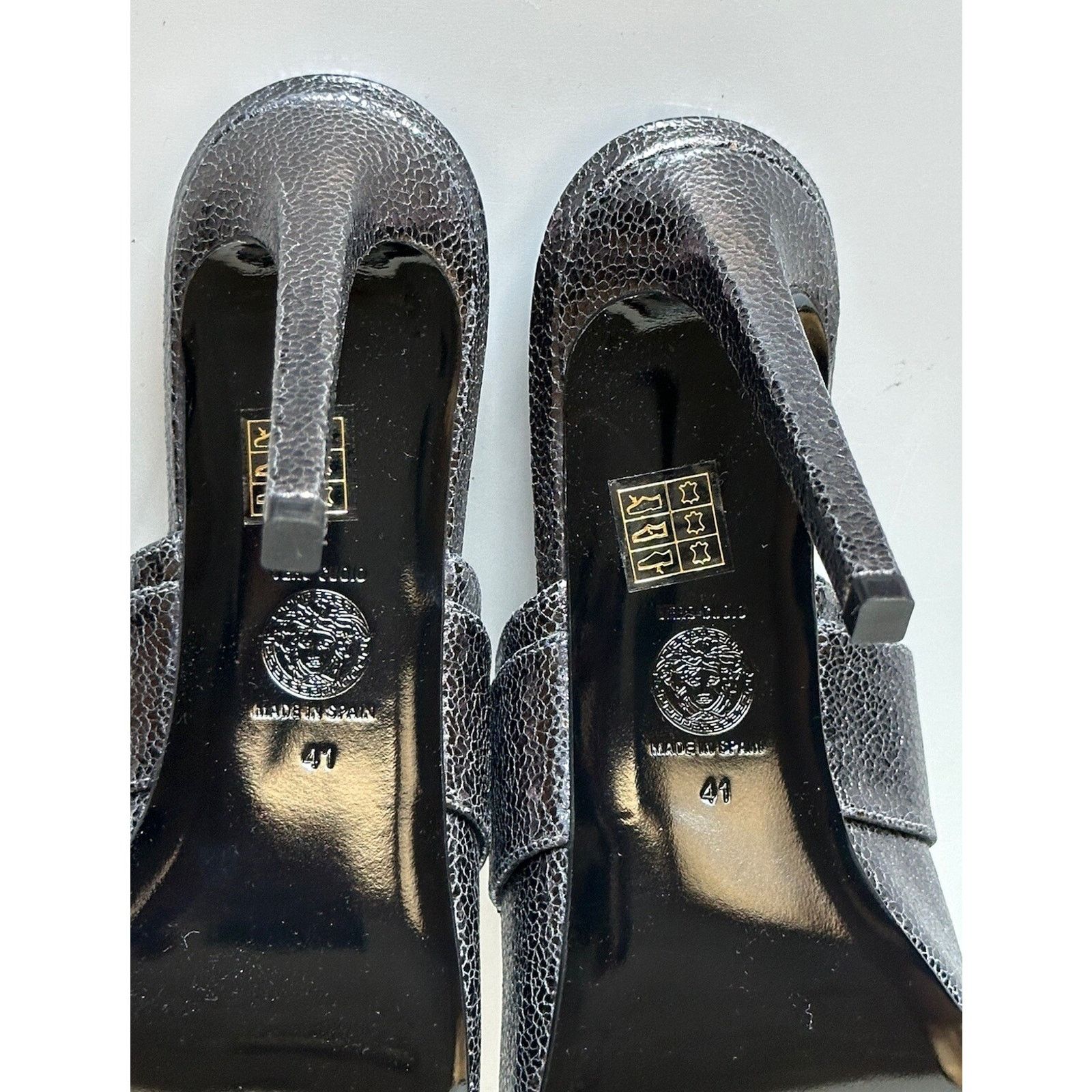 Versace NIB $990 Versace Virtus Leather Black Sandals 11 US 1011901 Size US 11 / IT 41 - 16 Thumbnail