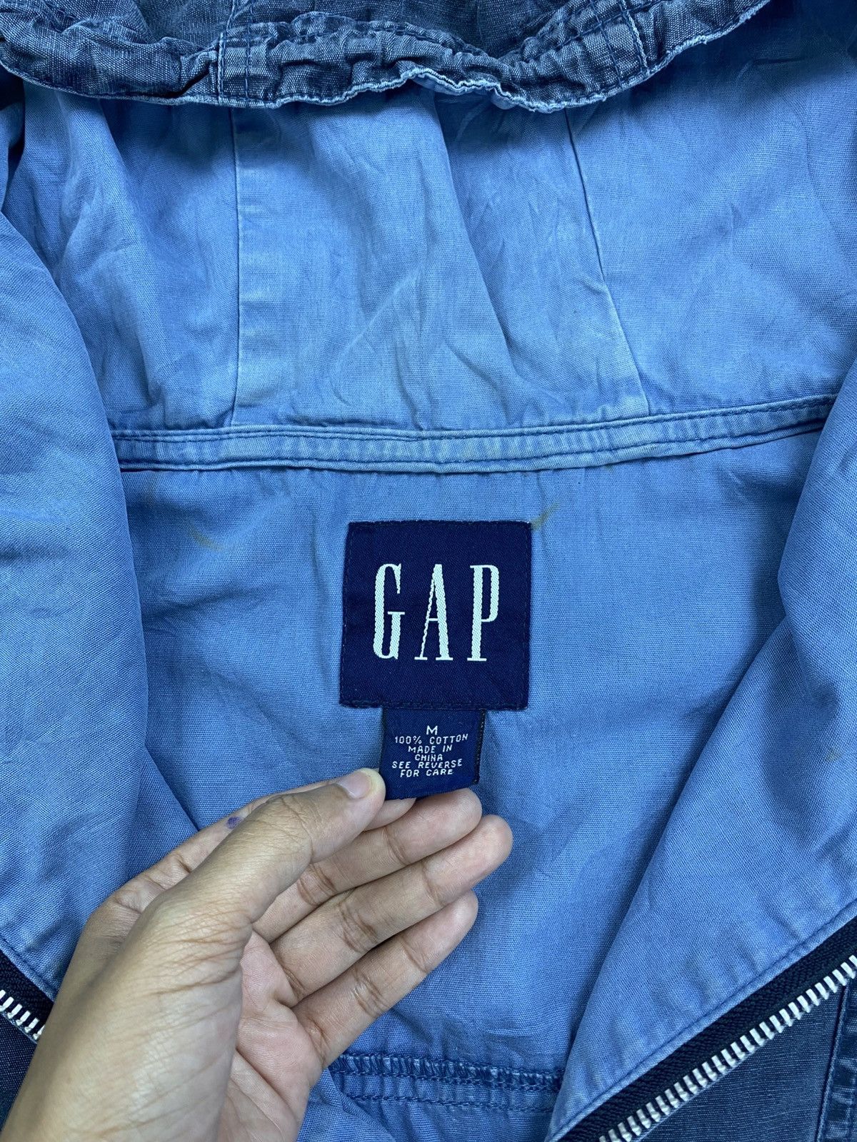 Gap × Vintage Vintage Gap Pullover Anorak Canvas Hoodie Jacket Size US L / EU 52-54 / 3 - 10 Thumbnail