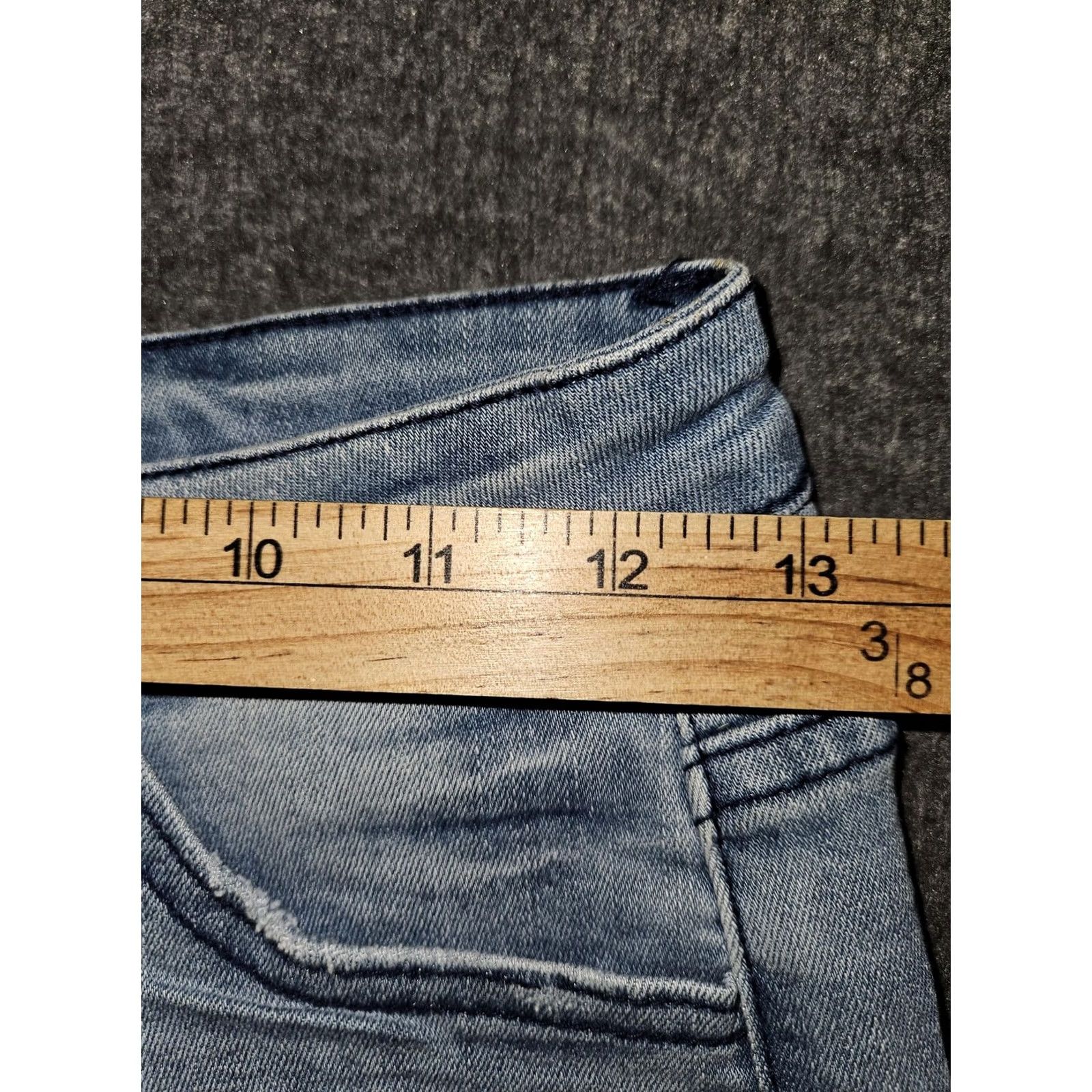 Vintage KanCan Shorts Womens Small Blue Frayed Edge Denim High Rise Raw Hem KC5033M Size 28" / US 6 / IT 42 - 3 Thumbnail