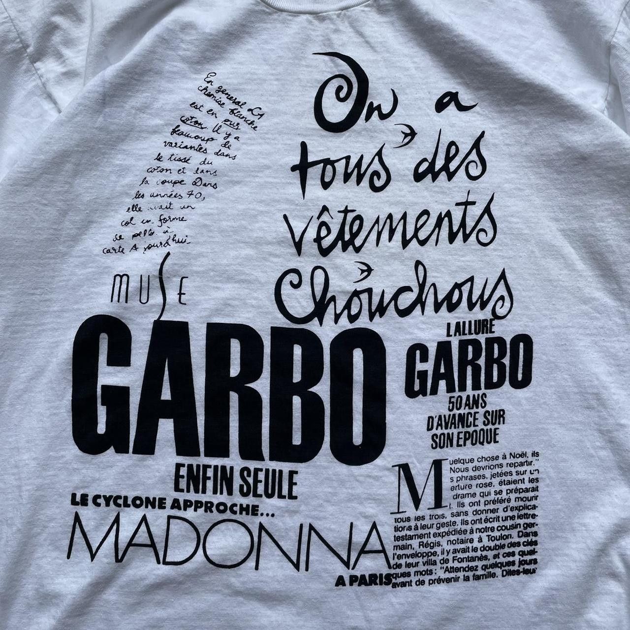 Band Tees × Vintage Vintage 90's Garbo Madonna Paris Graphic Short Sleeve Shirt Size US XL / EU 56 / 4 - 2 Thumbnail
