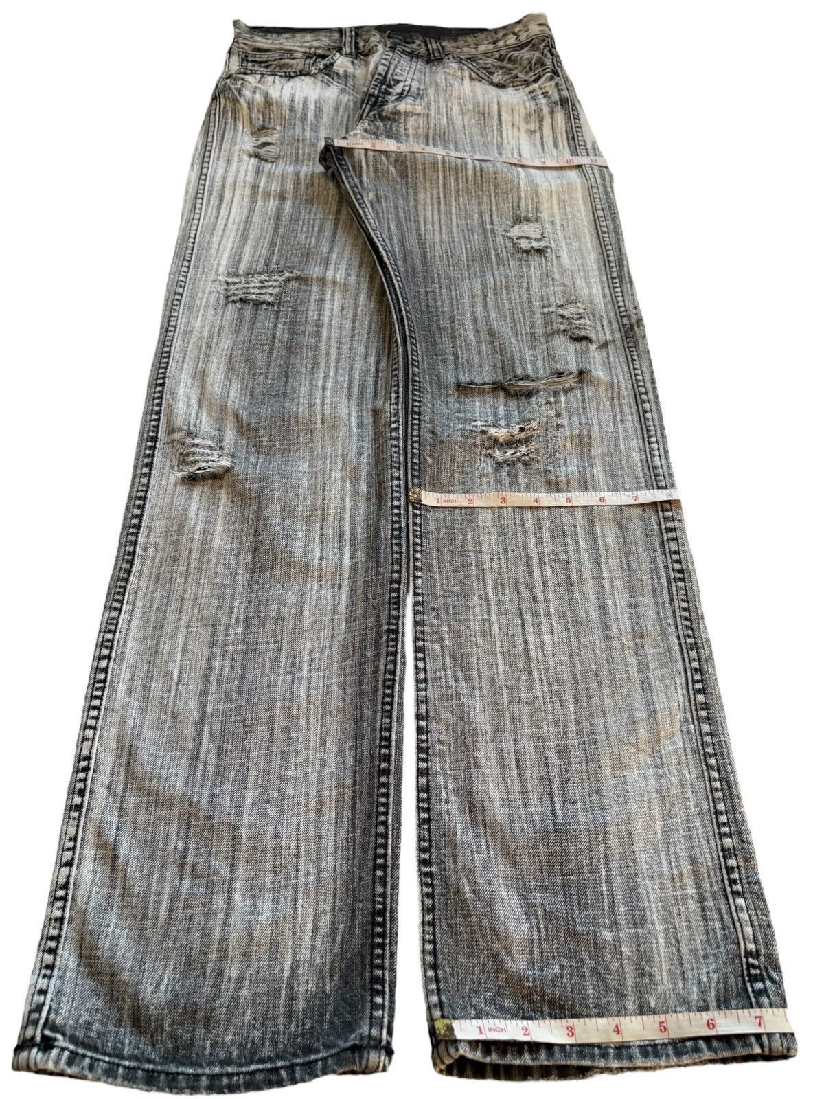 14th Addiction × Japanese Brand Vintage Japanese Brand Distressed Ripped Loose Jeans Size US 30 / EU 46 - 14 Thumbnail