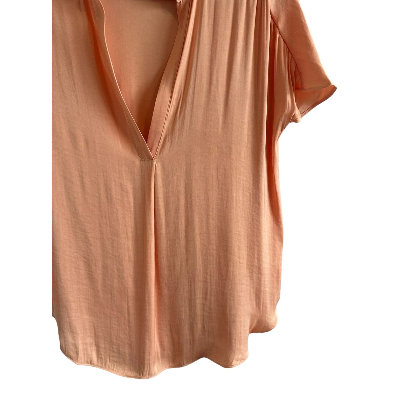 Other RESET Orange Short Sleeve V-Neck Lightweight Slip On Blouse Size S / US 4 / IT 40 - 6 Thumbnail