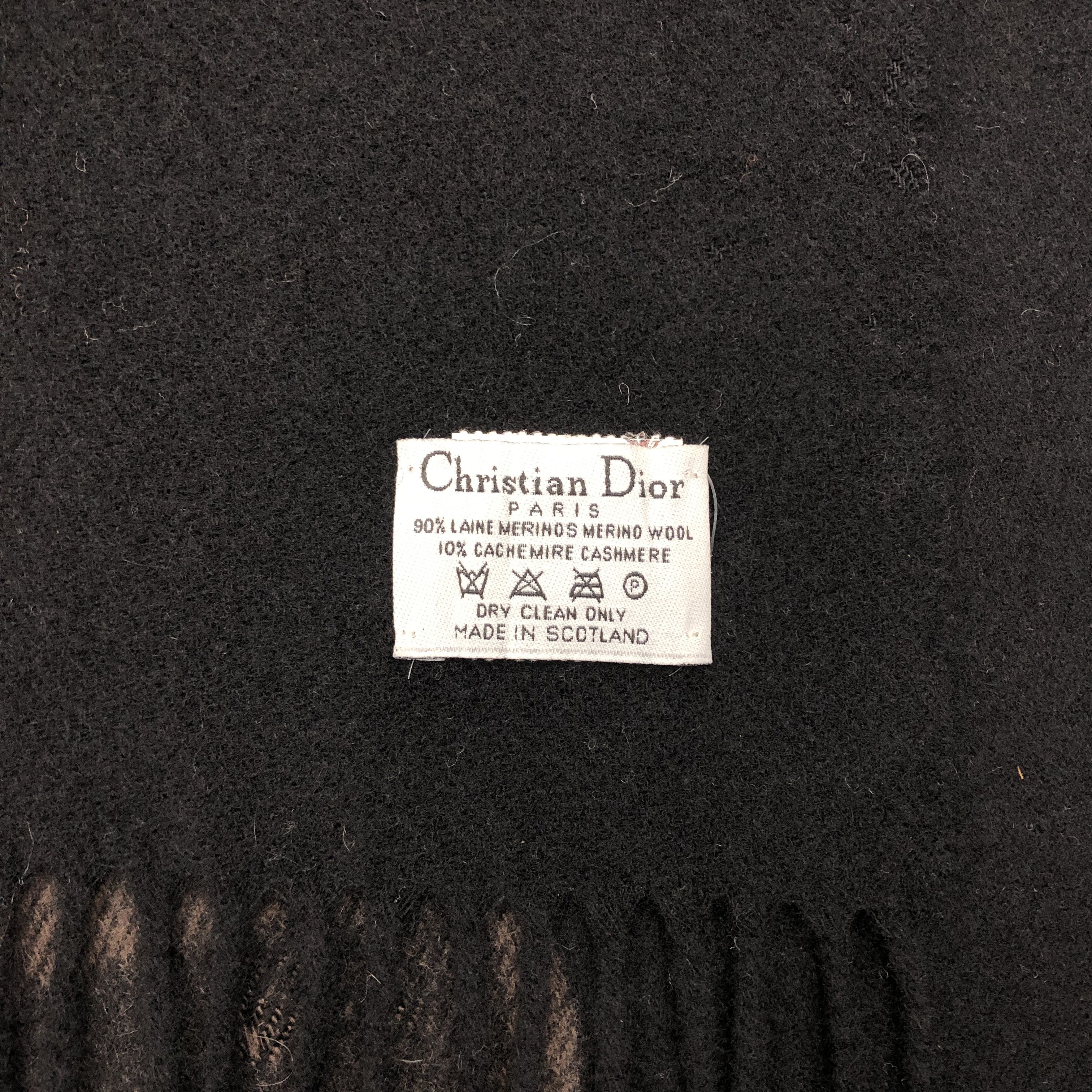 Christian Dior Monsieur Vintage Christian Dior Scarf Muffler Wool Cashmere Scarves Size ONE SIZE - 4 Thumbnail