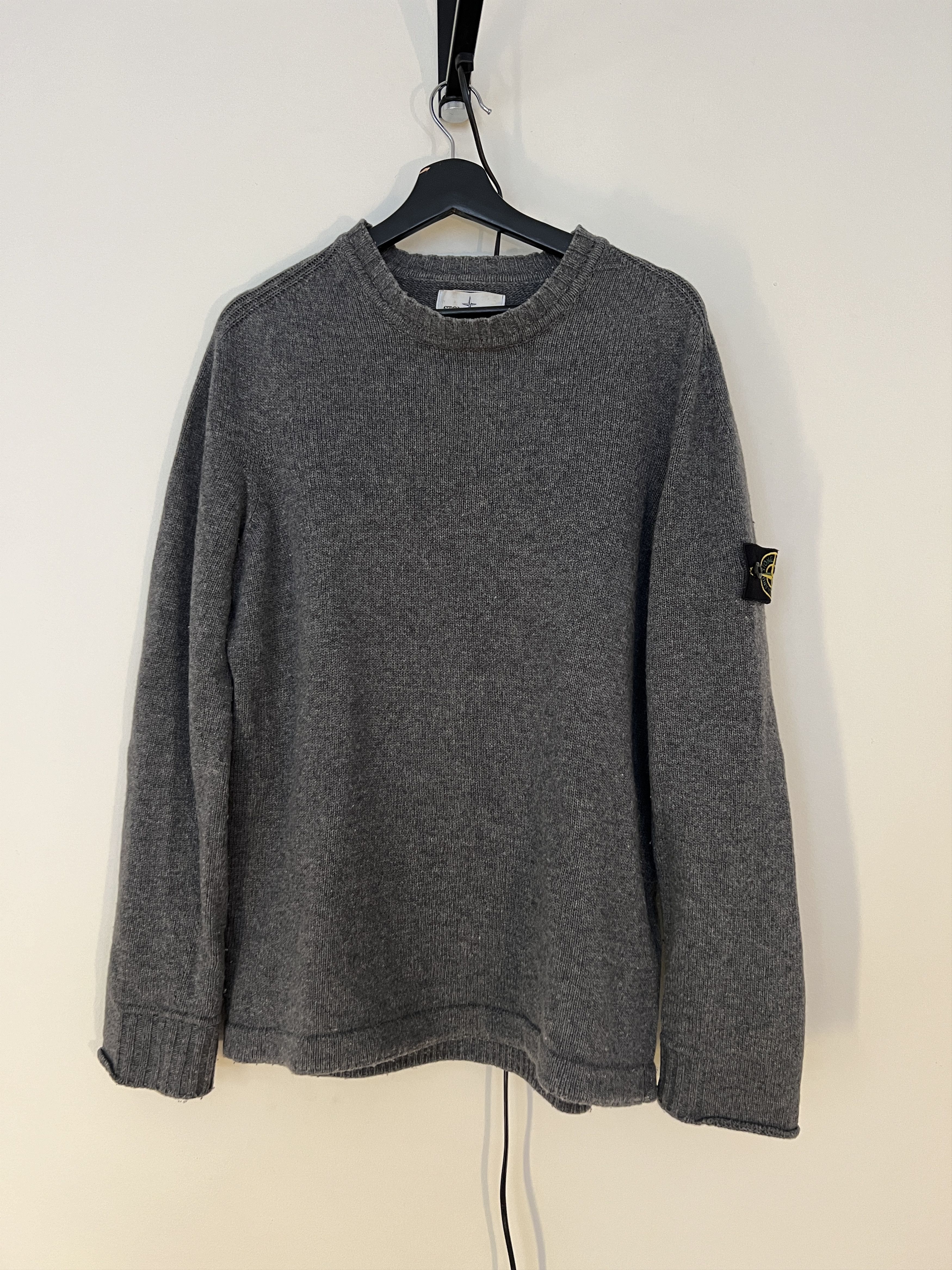 image of Stone Island Knitted Sweater in Grey, Men's (Size XL)