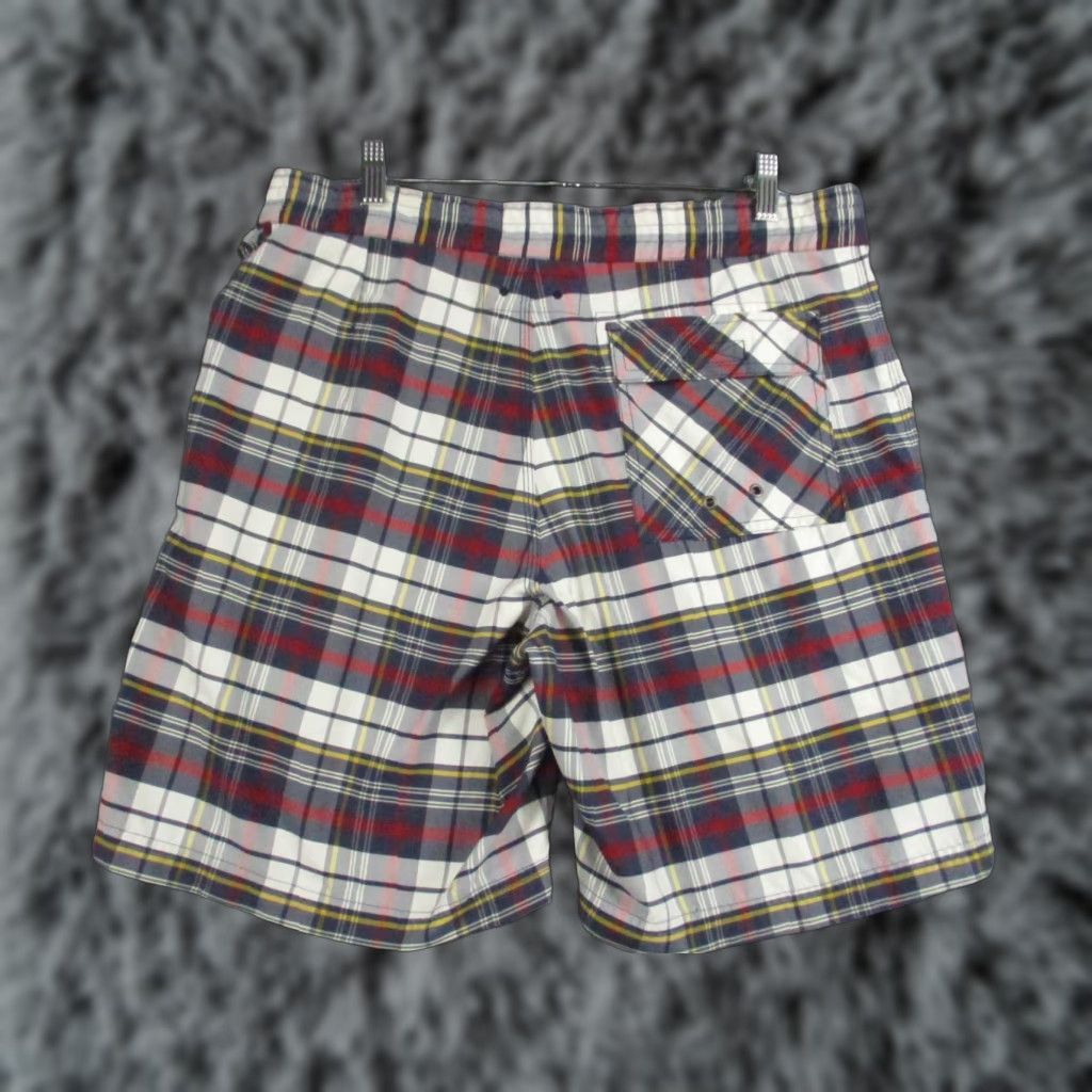Brooks Brothers Brooks Brothers Board Shorts Mens 32 Plaid Beach Drawstring Hook and Loop Closure Blue 90s? Size US 32 / EU 48 - 1 Thumbnail