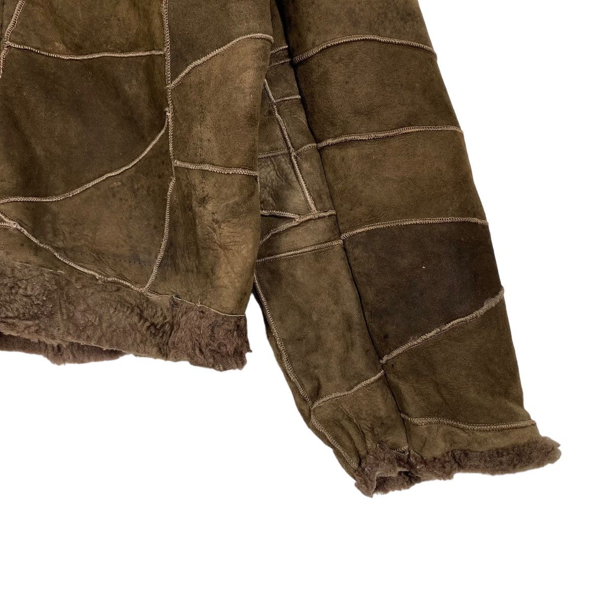Japanese Brand Patchwork Sherpa Jacket Mink Fur Cropped Coat Size US M / EU 48-50 / 2 - 6 Thumbnail