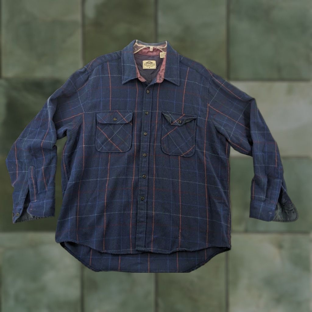 Vintage VINTAGE Fieldmaster Flannel Shirt Adult XL Blue Plaid Long Sleeve Button Up Size US XL / EU 56 / 4 - 1 Thumbnail