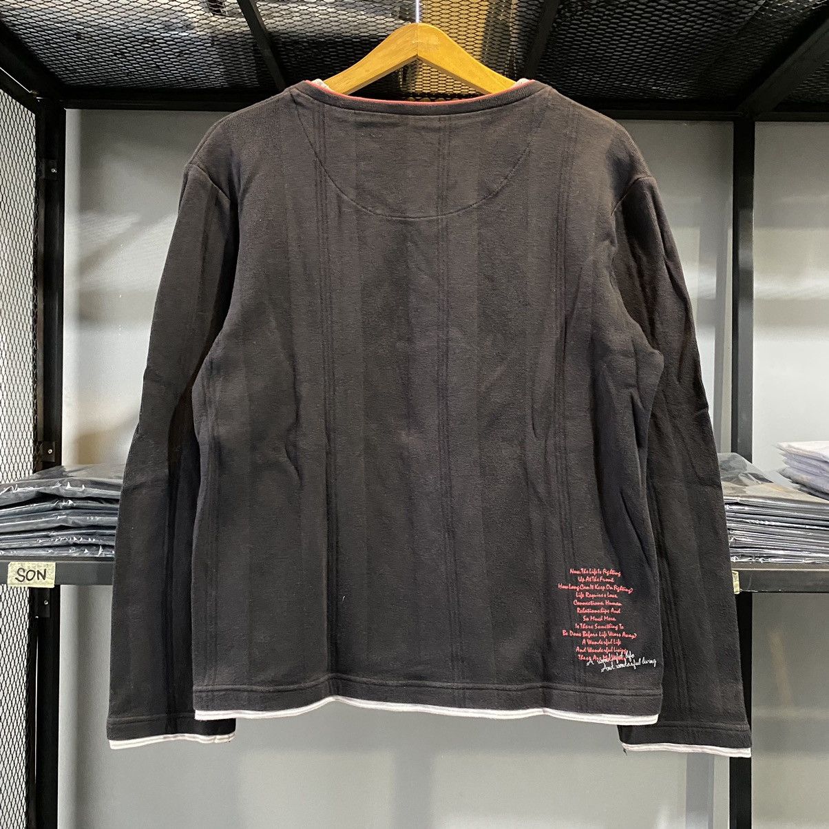 If Six Was Nine × Japanese Brand × Le Grande Bleu (L.G.B.) Japanese Style Poem Gothic Triple Layer Long Sleeve Tees Size US M / EU 48-50 / 2 - 12 Thumbnail