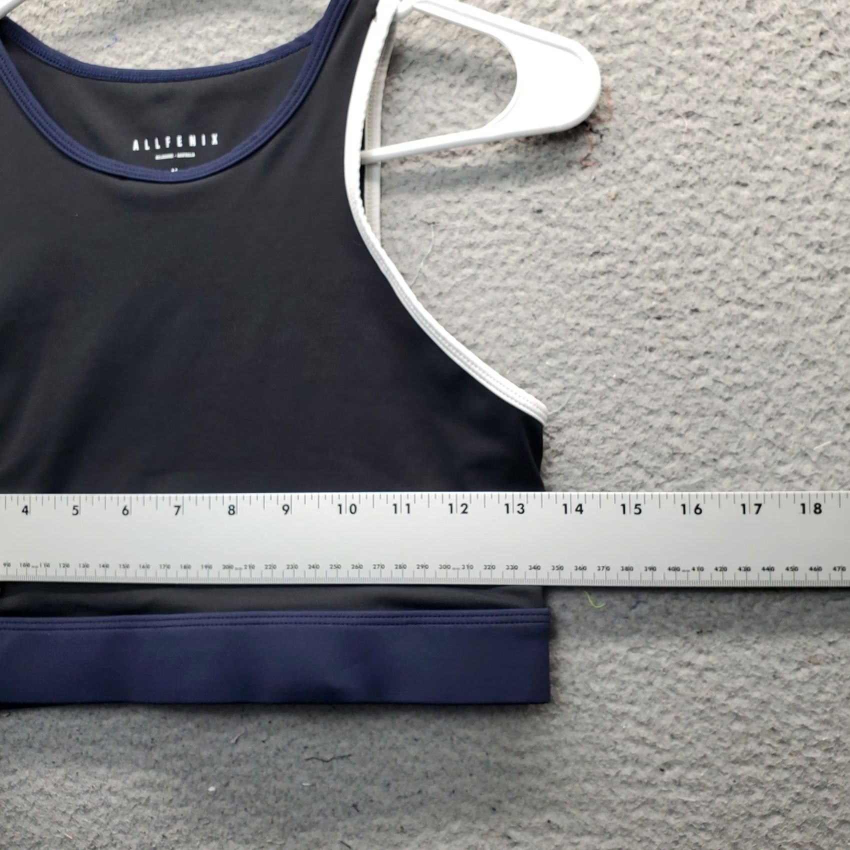 Vintage AllFenix Sports Bra Womens Size M Black Stretch Athletic Gym Training Round Neck Size ONE SIZE - 4 Thumbnail