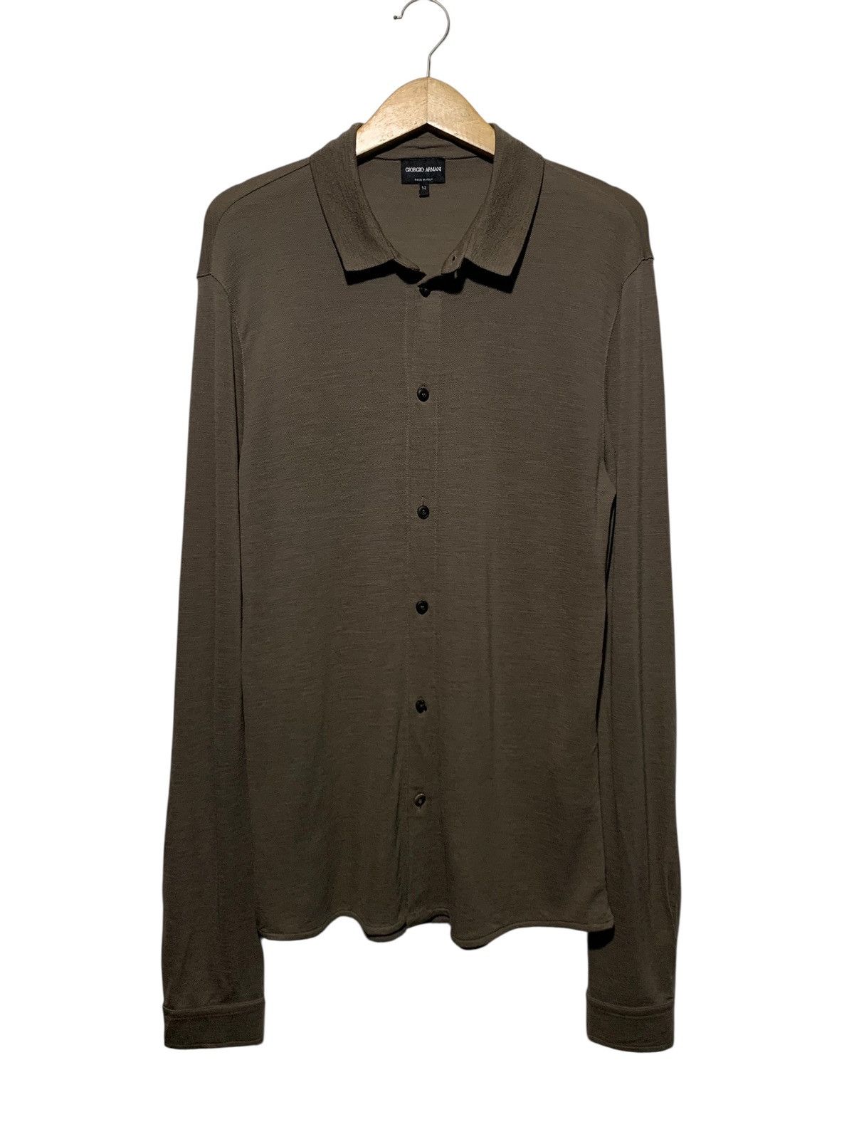 Giorgio Armani Armani Woollen Knit Shirt Size US L / EU 52-54 / 3 - 1 Thumbnail