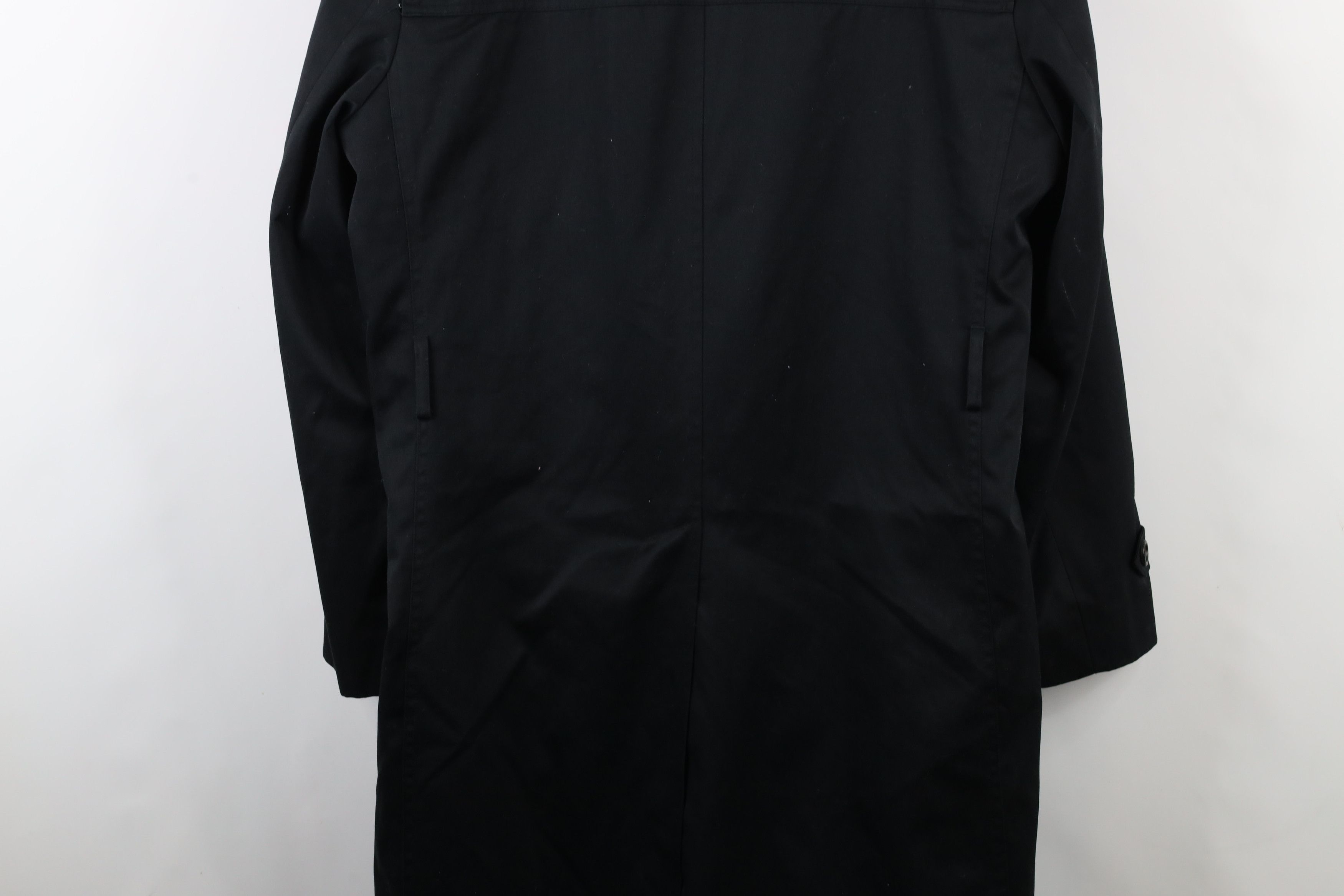 Vintage Vintage 90s Streetwear Breasted Trench Coat Jacket Black Size US XL / EU 56 / 4 - 16 Thumbnail