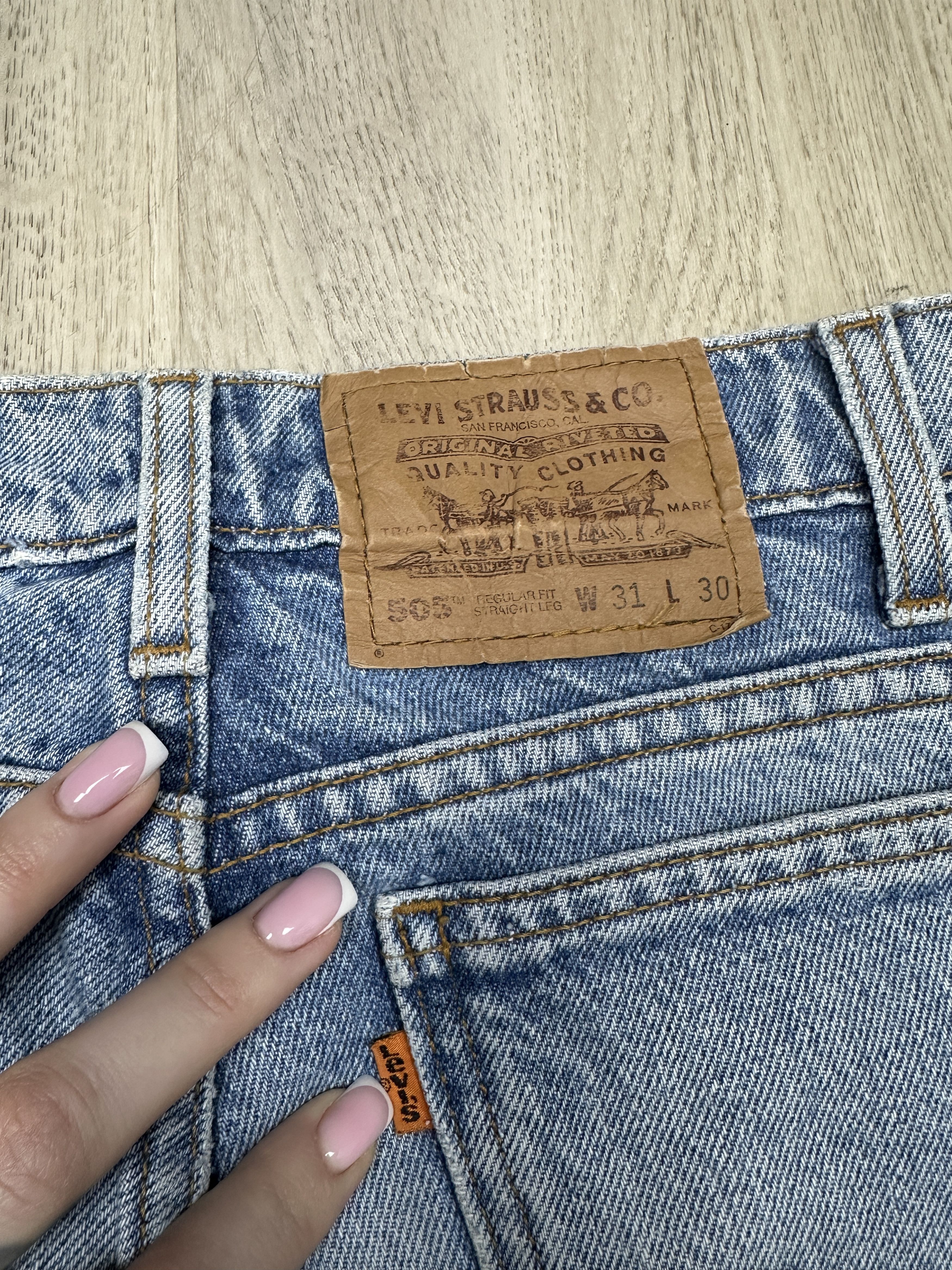 Levi's Levi's 505 90s Vintage Orange Tab Denim Pants Jeans Size US 31 - 2 Thumbnail