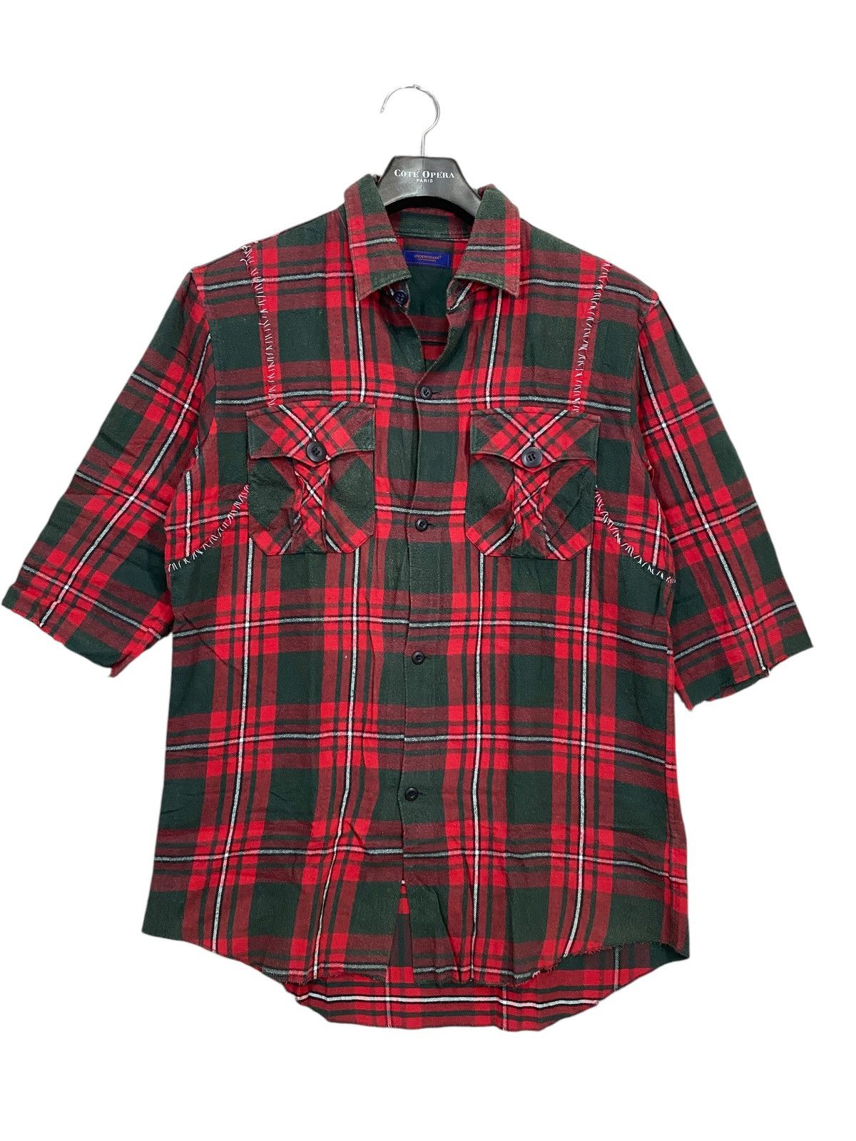Japanese Brand × Jun Takahashi × Undercover Vintage UNDERCOVER JUN TAKAHASHI tartan shirt button ups Size US M / EU 48-50 / 2 - 5 Thumbnail