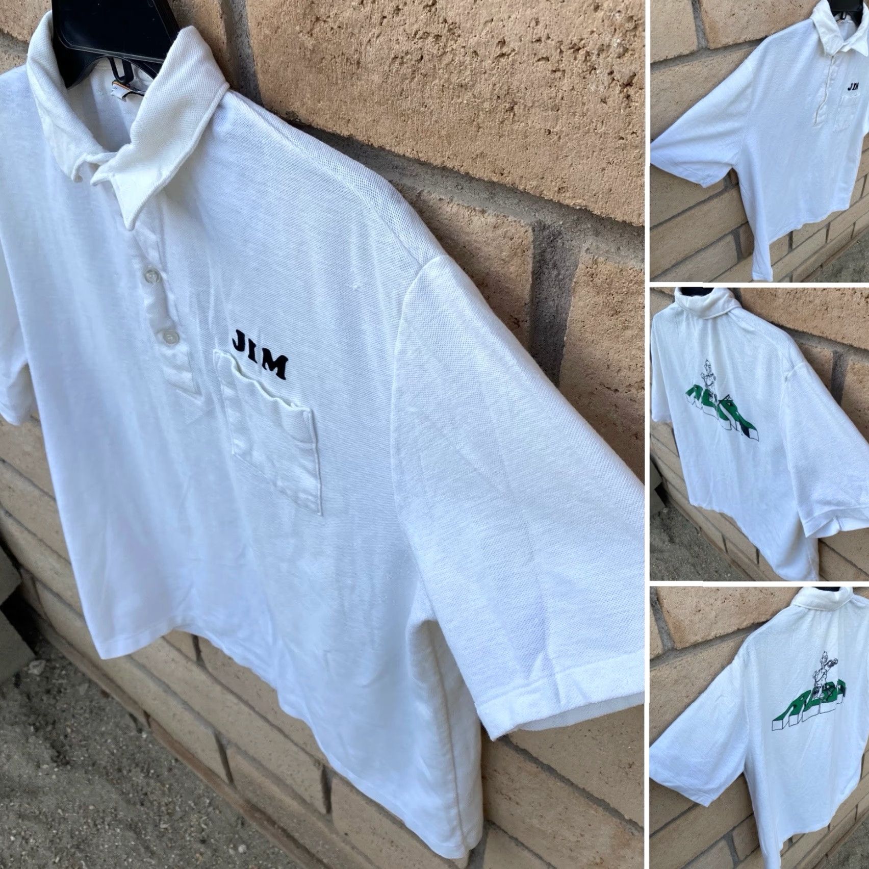 Vintage VINTAGE Print Ons Polo Shirt Golf Golfing Golfer RLGA Graphic Pocket XL White Mens Shirt 1970s 1980s Size US XL / EU 56 / 4 - 4 Thumbnail