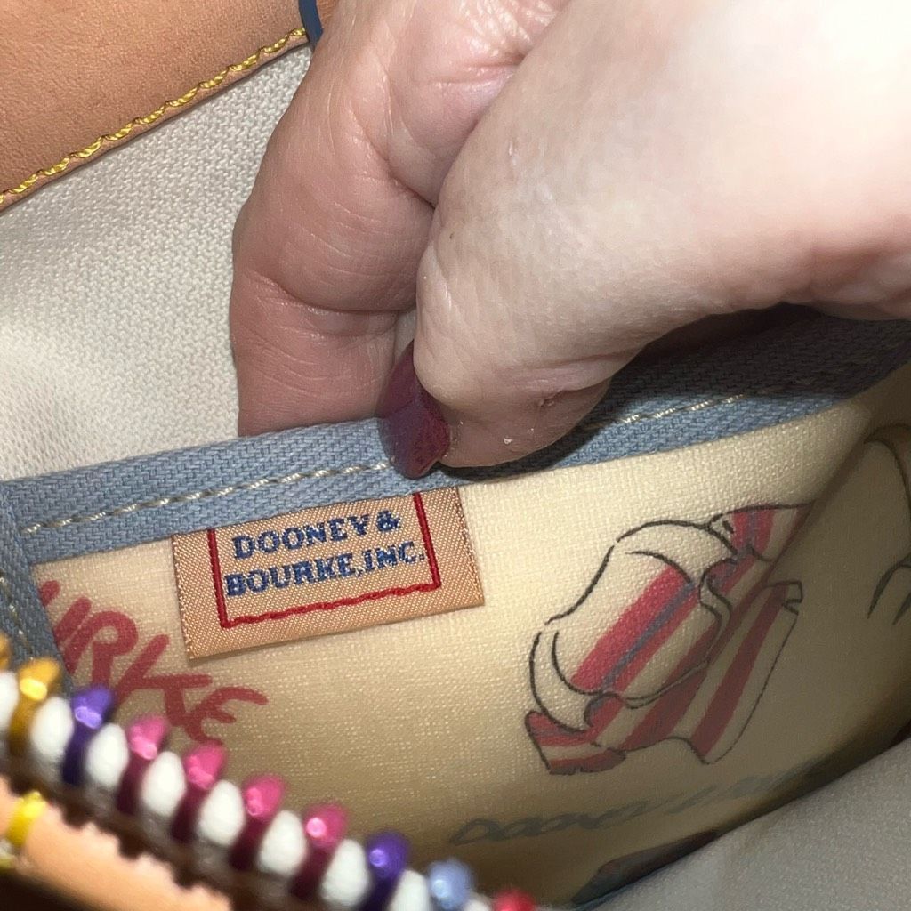 Dooney & Bourke Dooney & Bourke Miami Beach Leather Coated Canvas Rainbow Zi Size ONE SIZE - 10 Thumbnail