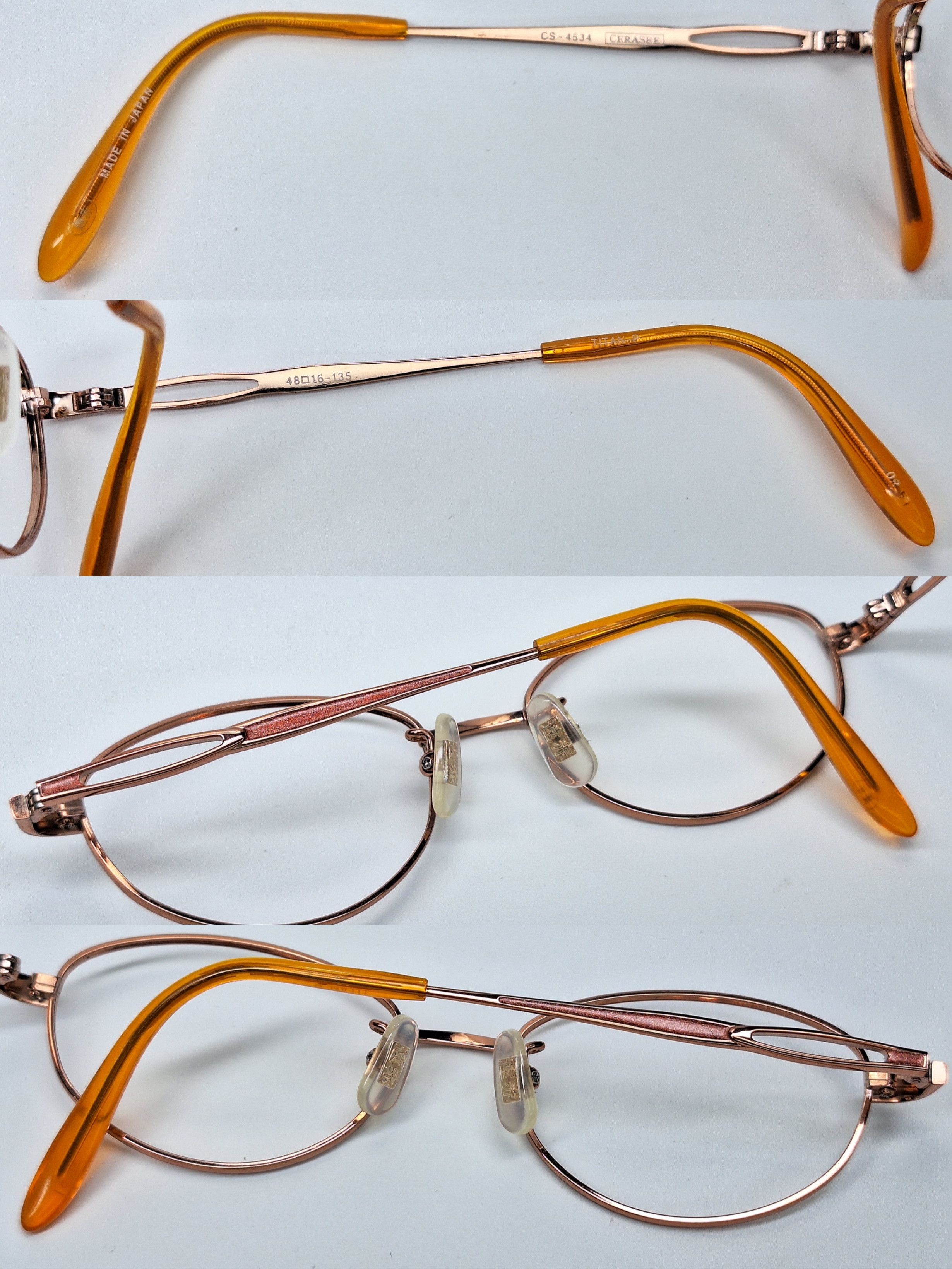 Other CERASEE CS-4534 Pure Titanium Oval Eyeglasses Vintage 8g Size ONE SIZE - 2 Thumbnail