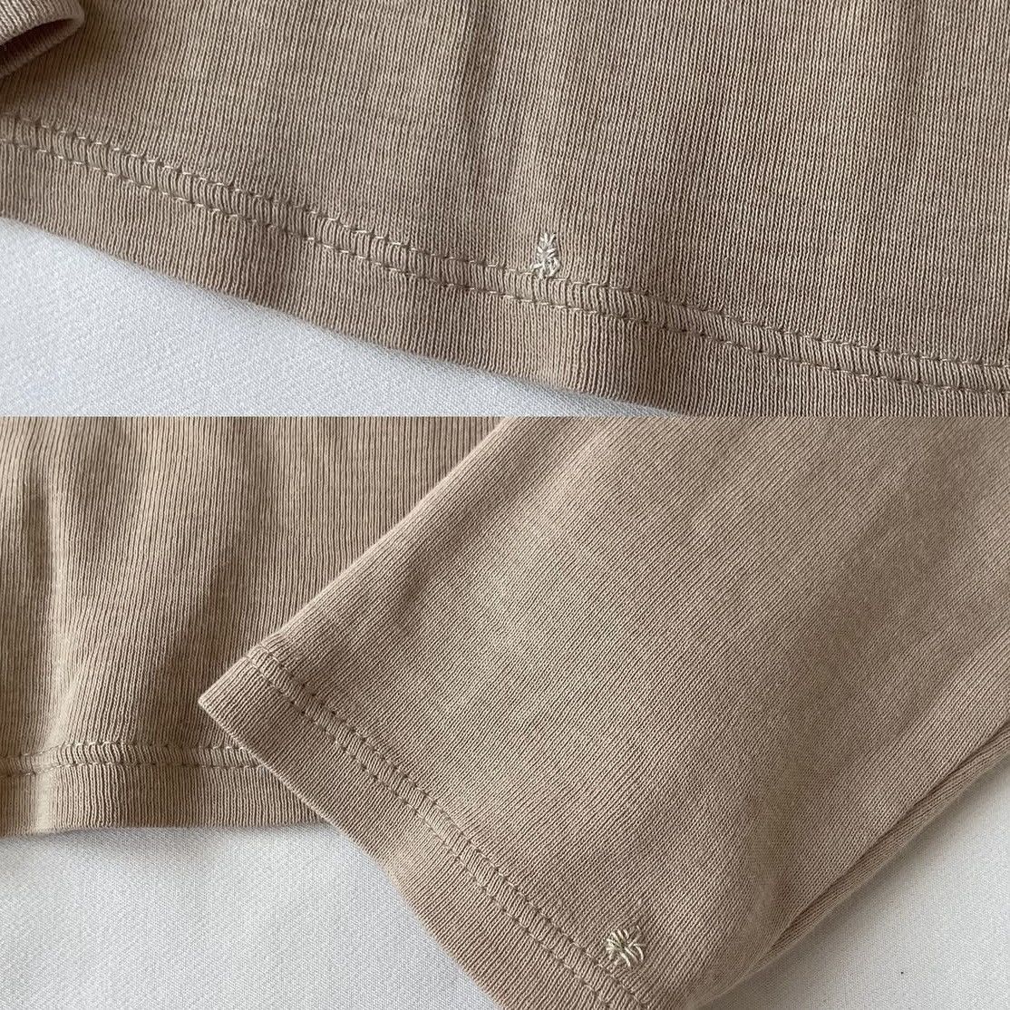 Polo Ralph Lauren × Vintage Ralph Lauren beige cotton long sleeve top Y2K Size M / US 6-8 / IT 42-44 - 4 Thumbnail