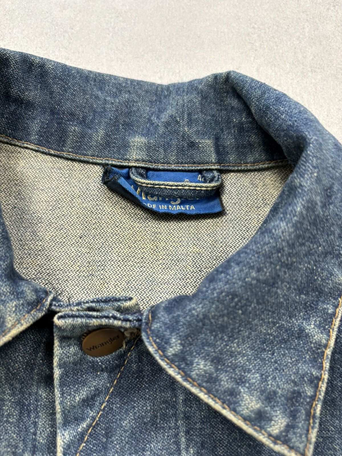 Wrangler Vintage Wrangler Denim Jacket Made in Malta 70s 80s Tracker Size US M / EU 48-50 / 2 - 10 Thumbnail