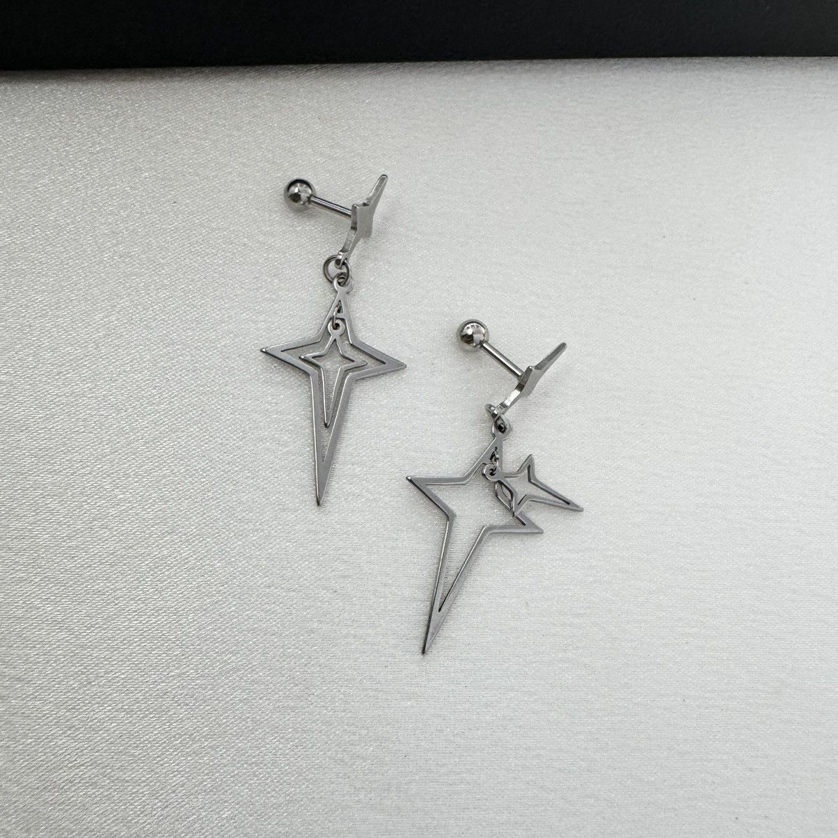 Other Screw-Back Cross Star Dangle Drop Earrings for Men Women Size ONE SIZE - 2 Thumbnail