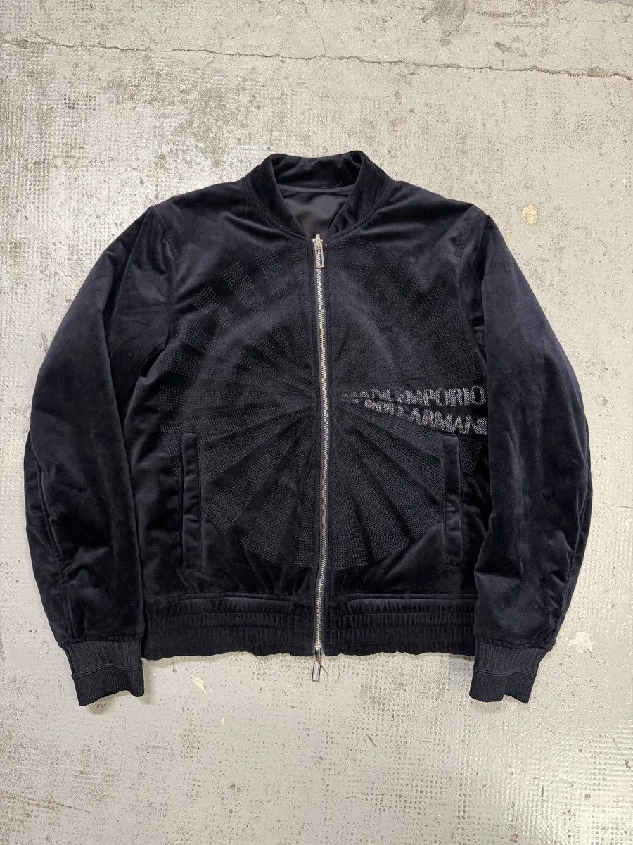 Emporio Armani SS2018 Emporio Armani Navy Lights Reversible Bomber Jacket Size US M / EU 48-50 / 2 - 1 Thumbnail