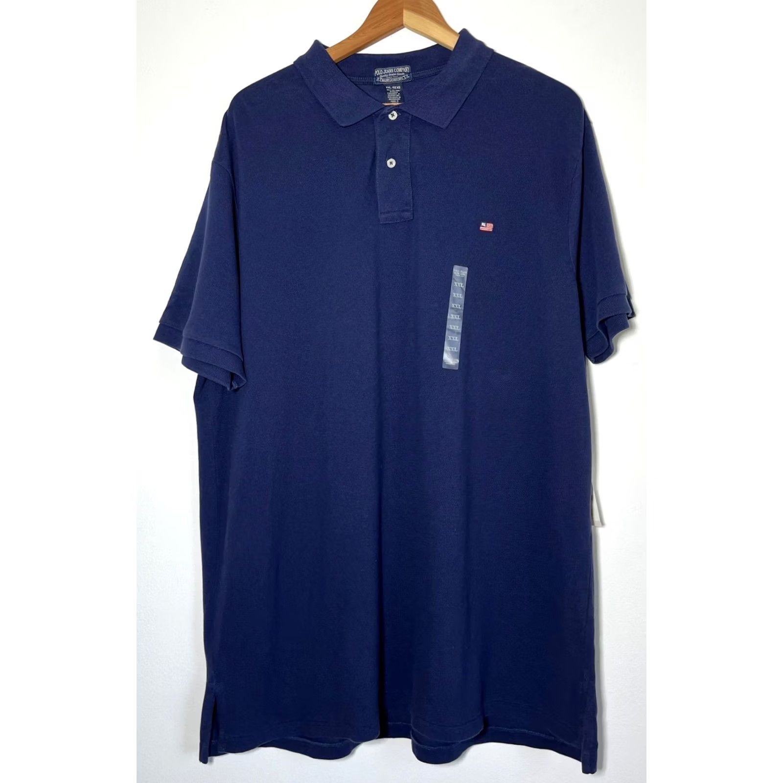 Ralph Lauren VINTAGE Polo Jeans Company Ralph Lauren Polo Shirt Mens XXL Navy 100% Cotton Short Sleeve Collared Logo 90s Retro Classic Shirt Size US XXL / EU 58 / 5 - 2 Thumbnail