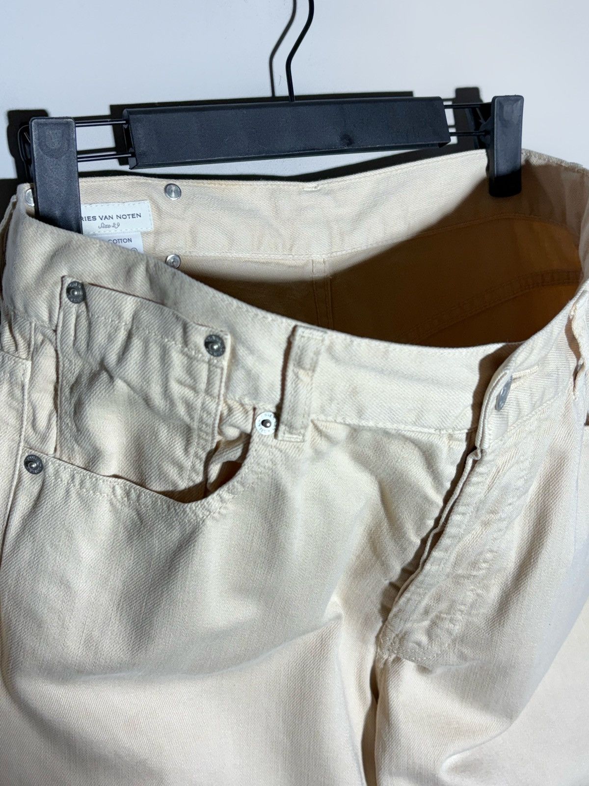 Dries Van Noten Dries Van Noten Straight Beige Denim Jeans Size US 29 - 7 Thumbnail