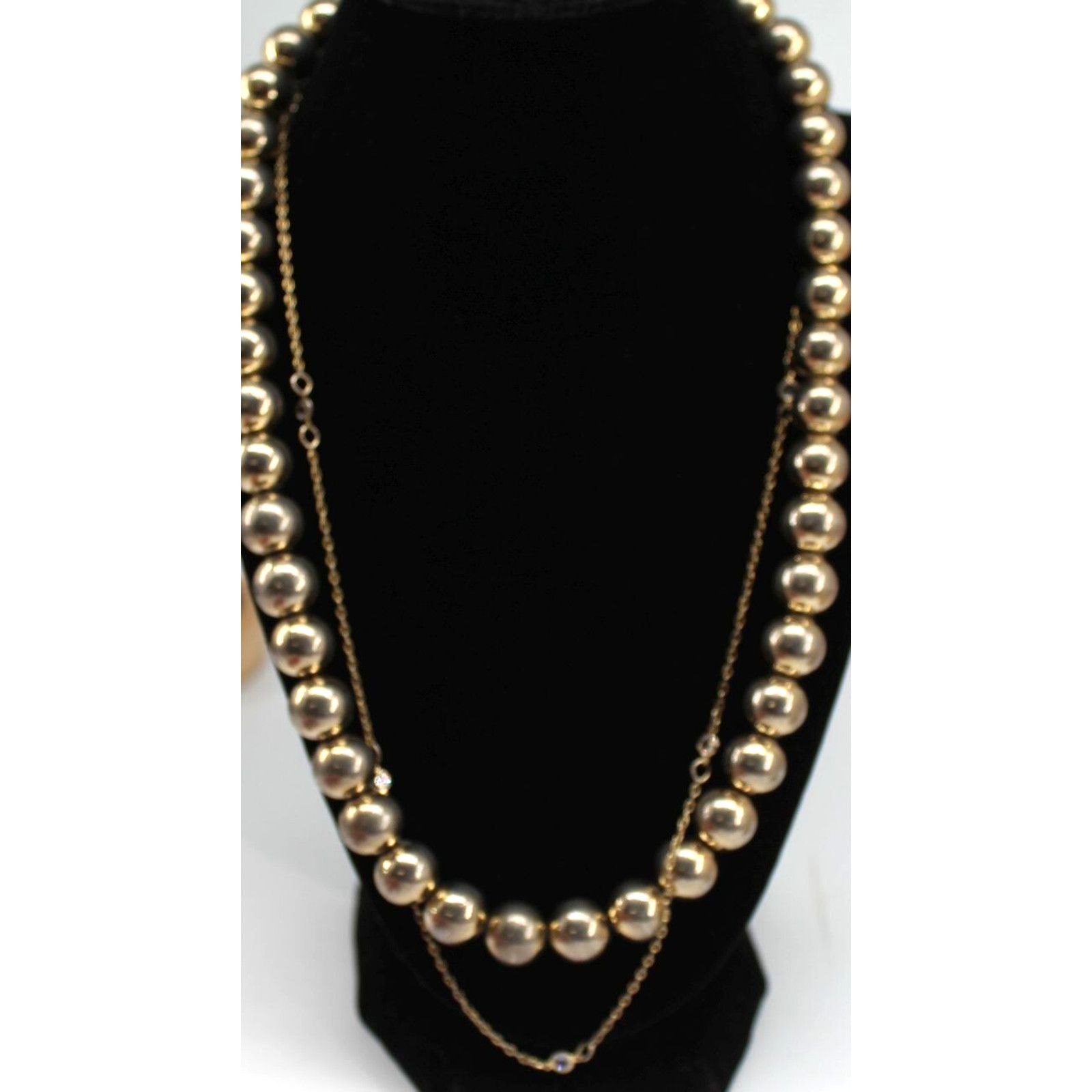 Other Vintage 22" Silver Plated Ball & Chain Necklace Size ONE SIZE - 1 Thumbnail