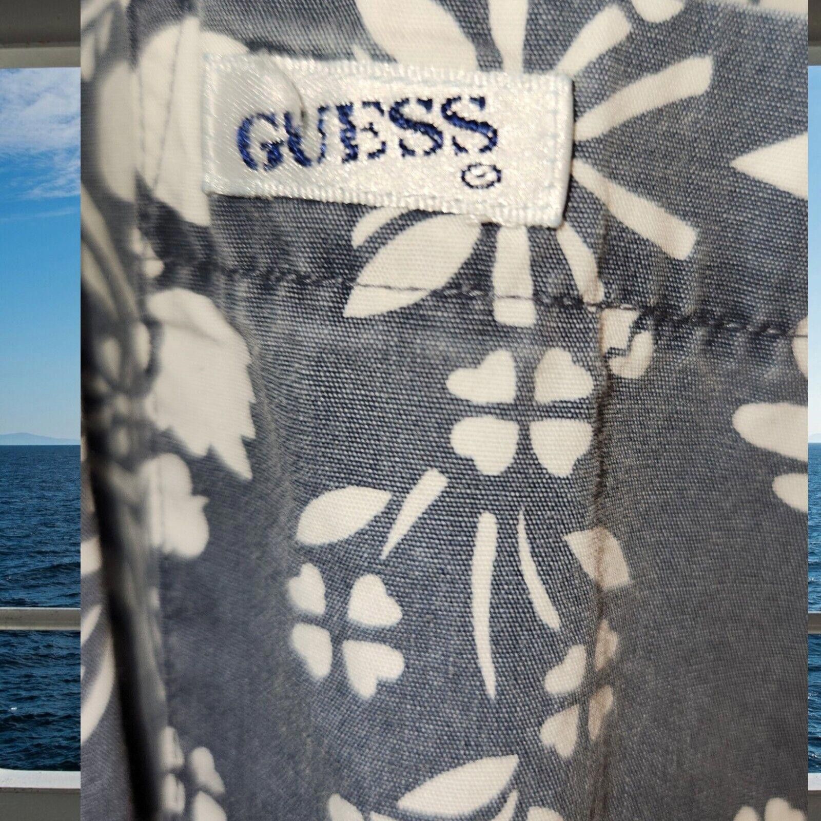 Guess Guess Shirt Mens Large Vtg Floral Hawaiian Print 90s Camp Size US L / EU 52-54 / 3 - 4 Thumbnail